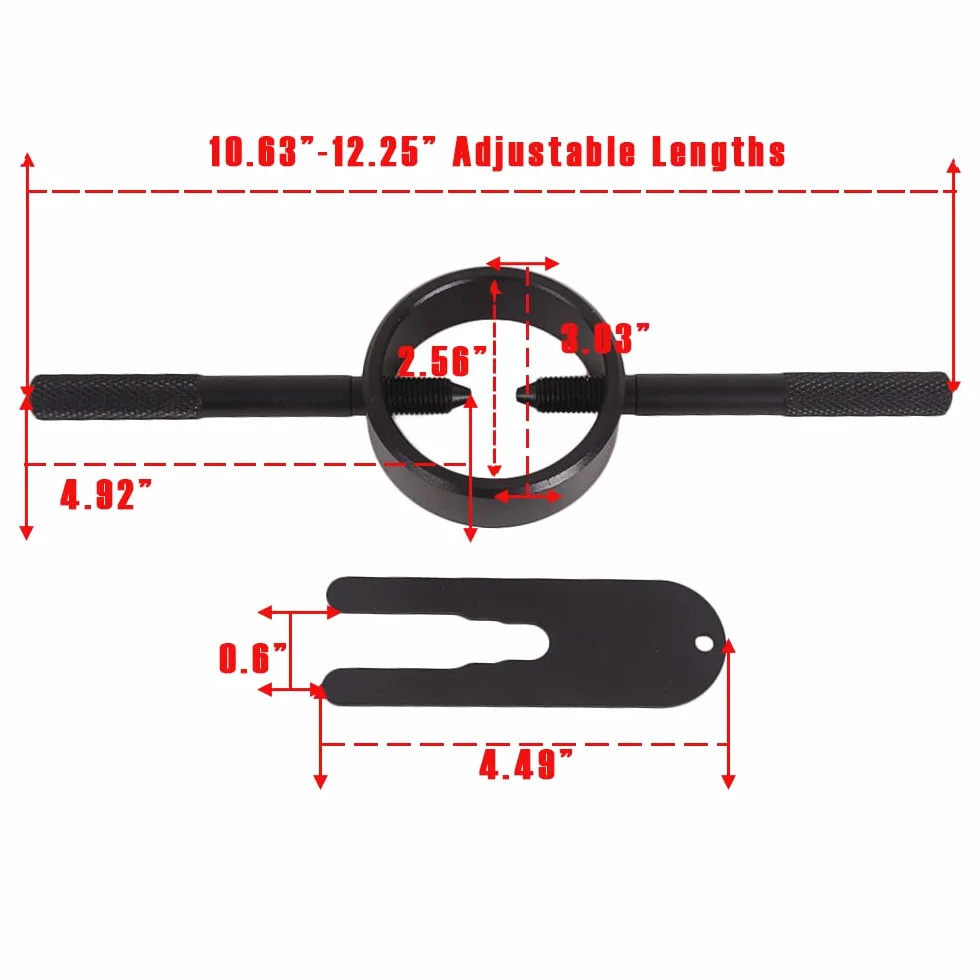 MOTO4U Kit di attrezzi per manutenzione forcella moto (strumento indicatore livello olio forcella e compressore molla forcella), per la manutenzione della moto e la sintonizzazione delle sospensioni