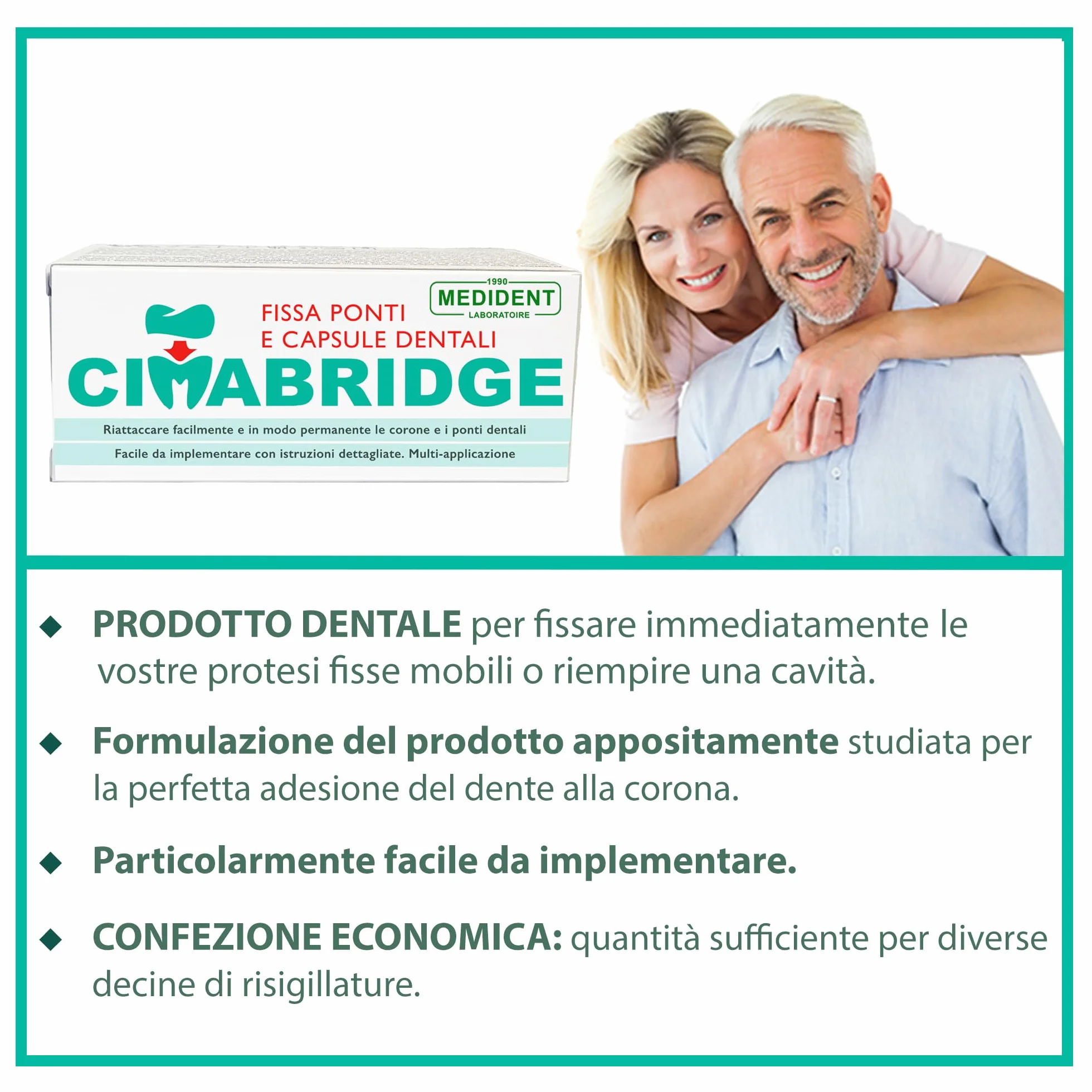 CIMABRIDGE Kit naprawy protez dentystycznych do mocowania mostów i koron