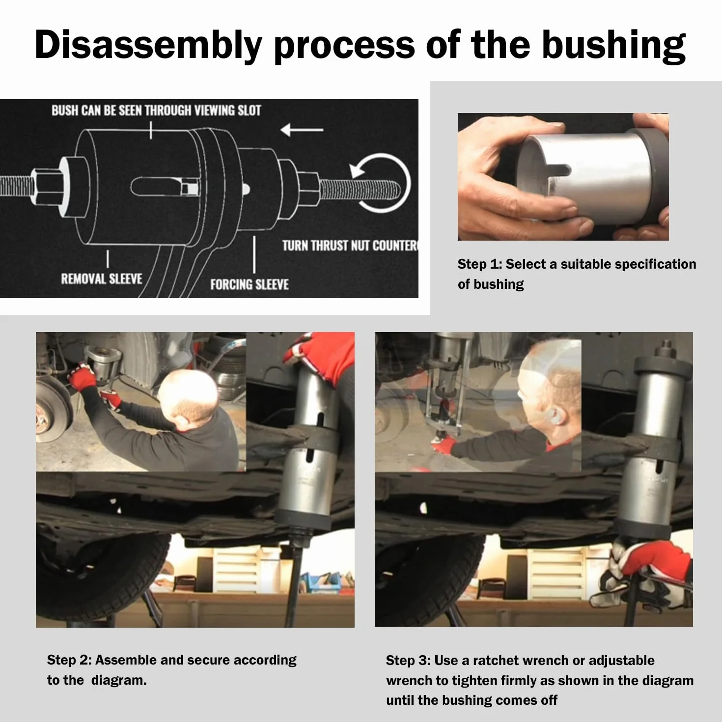 Kit 27 attrezzi universali rimozione boccole cuscinetti