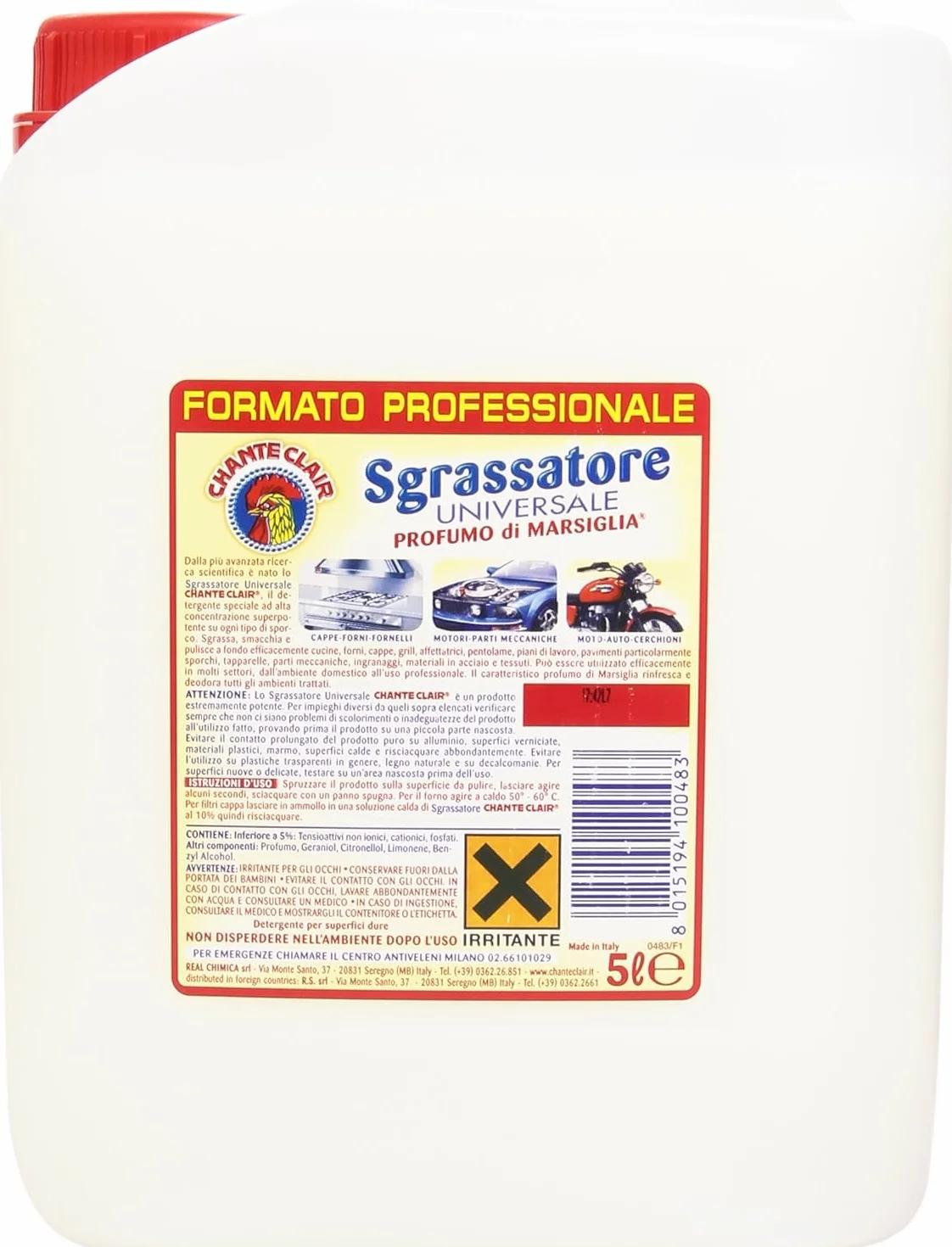CHANTECLAIR Sgrassatore Universale 5000 ml Profumo di Marsiglia