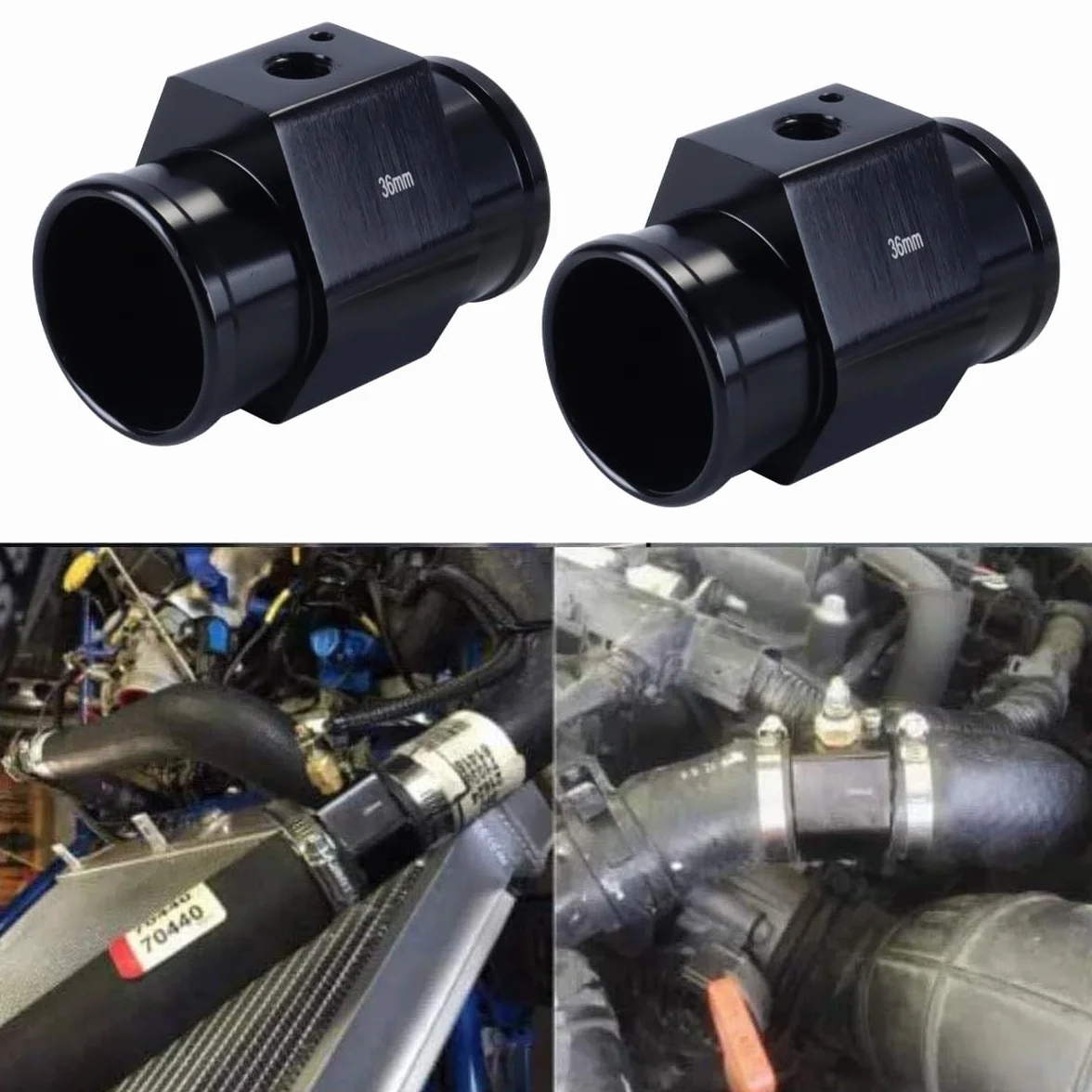 Adattatore per sensore di temperatura dell'acqua per auto con staffe regolabili, universale, adatto per la maggior parte delle auto, in alluminio da 36 mm.
