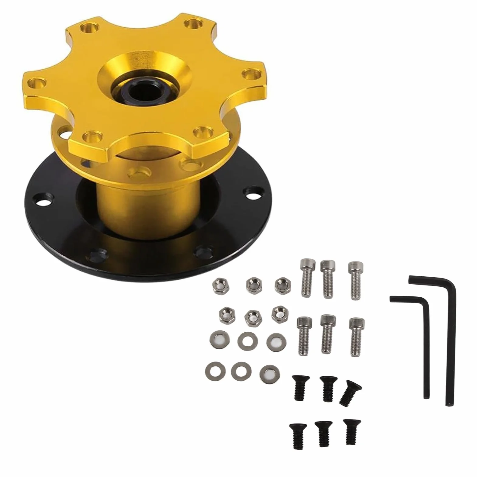 Adattatore a sgancio rapido per volante universale 6 fori auto rally