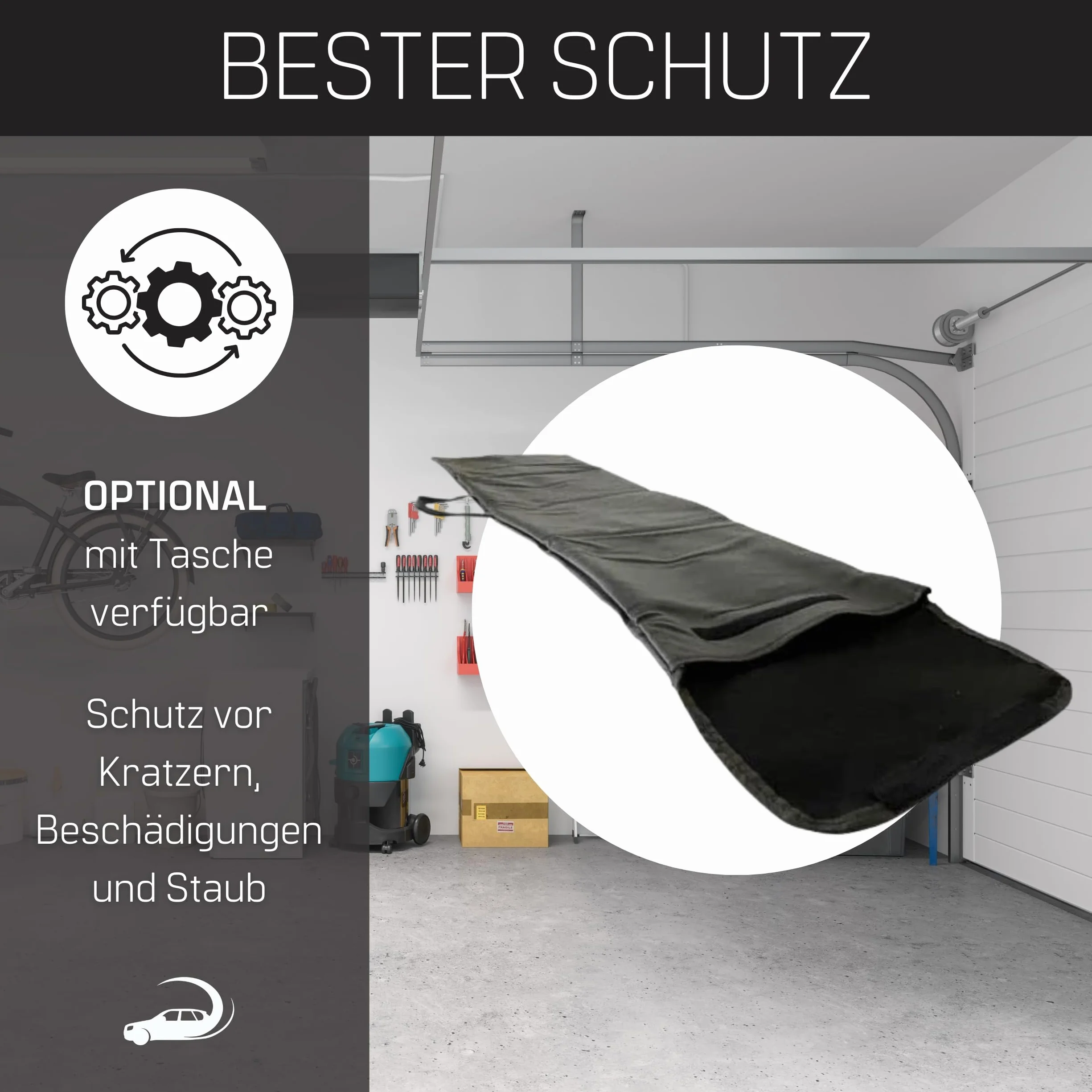 Frangivento compatibile con Mercedes SL R230 anno 2001-2012 (Nero) – Frangivento universale con materiale di montaggio senza borsa