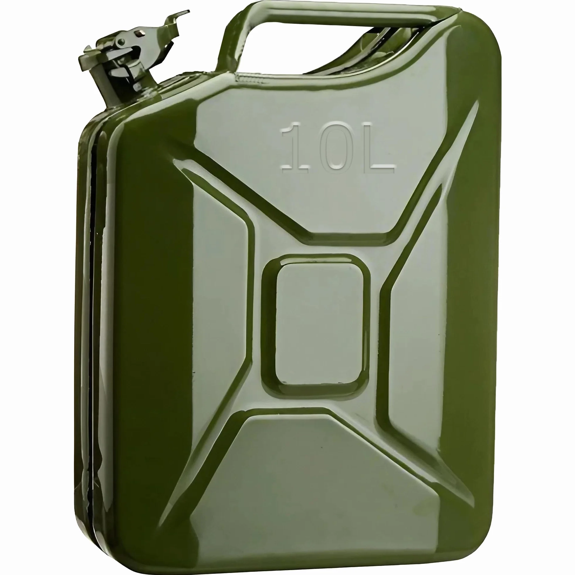ESTO Tanica Benzina Metallo Verde Militare 10L Senza Beccuccio Antiruggine Certificata UN