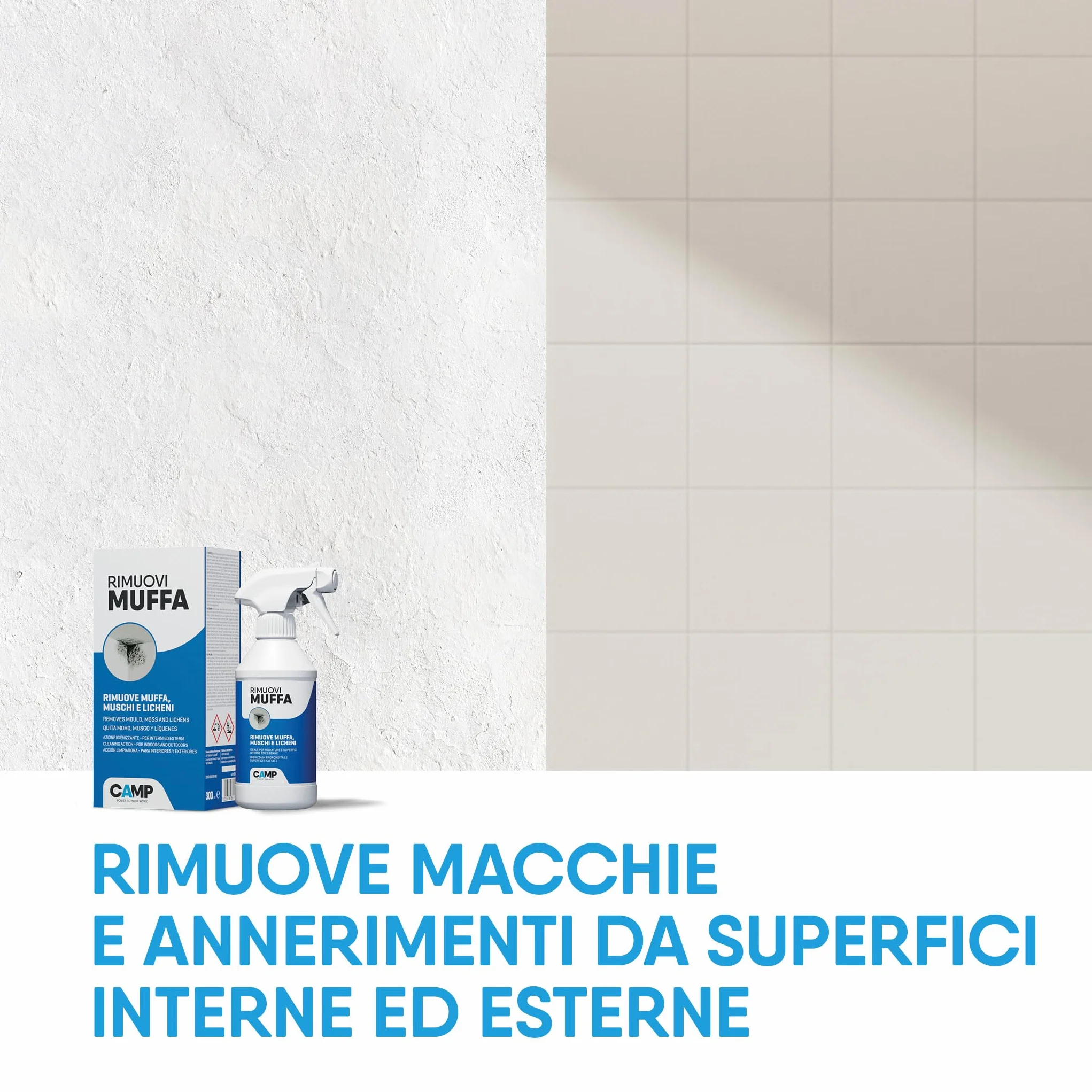 CAMP Rimuovi Muffa Spray Pronto all'Uso 300 ml - Made in Italy