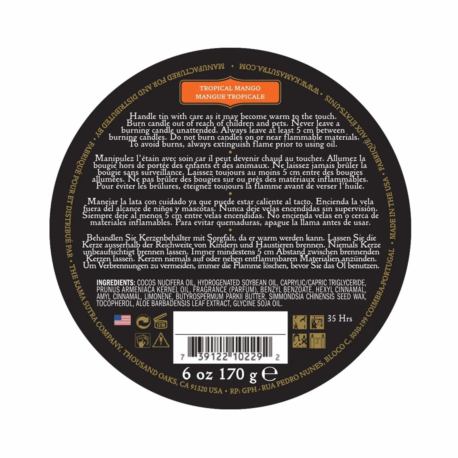Kamasutra Cosmetics Candele da Massaggio 240 gr
