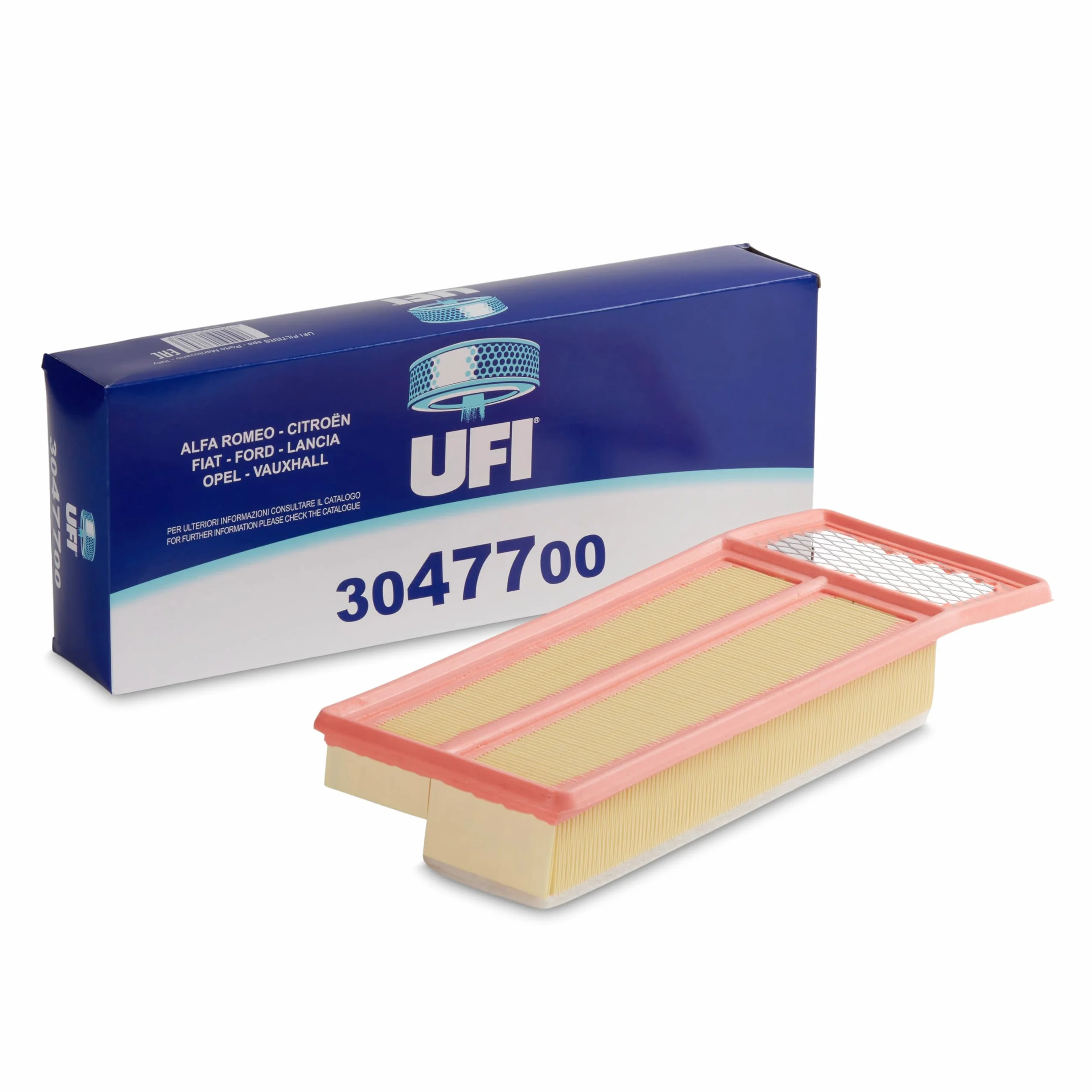 UFI Filters Filtro Aria 30.477.00 Ricambio per Auto Alfa Romeo Chrysler Citroen Fiat Ford Lancia Opel Peugeot Vauxhall