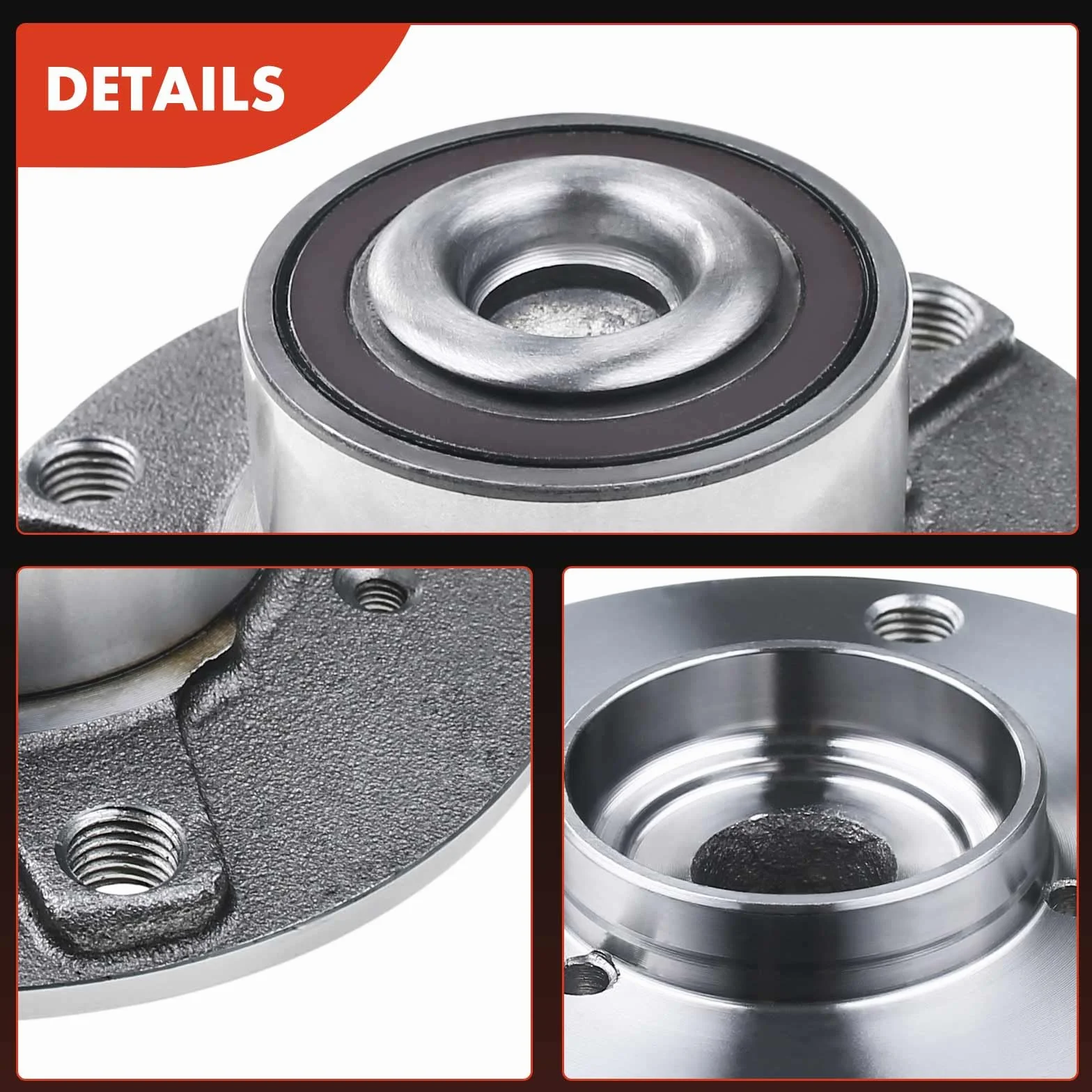 Frankberg Cuscinetto ruota Set di cuscinetti ruota Asse Anteriore Ruota flangiata diametro 134 Con Anello magnetico ABS Compatibile con Fortwo Coupé 451 Fortwo Cabrio 451 4513300059, 4513300159