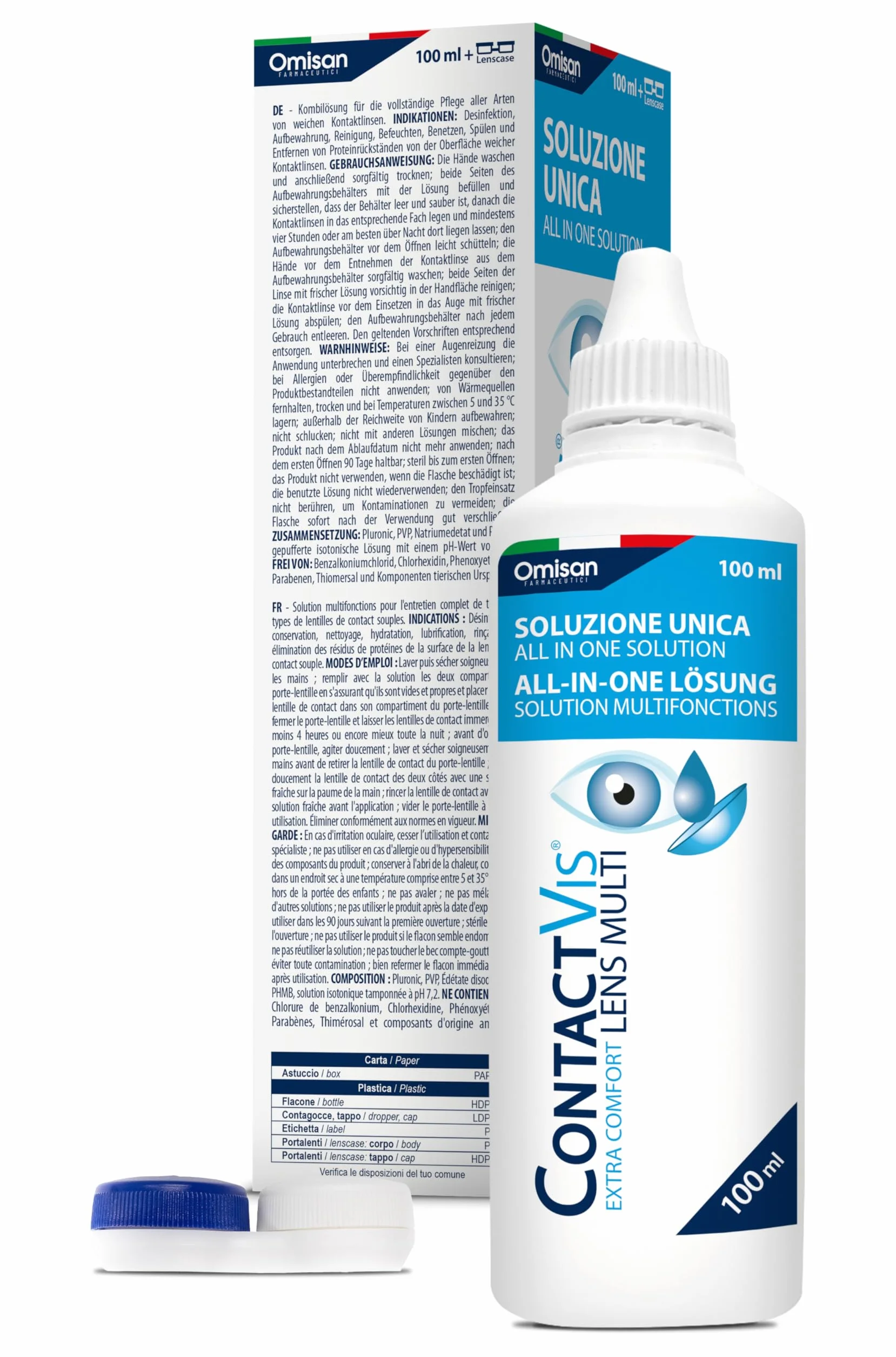 Soluzione Unica per Lenti a Contatto 100 ml Travel Pack Portalenti