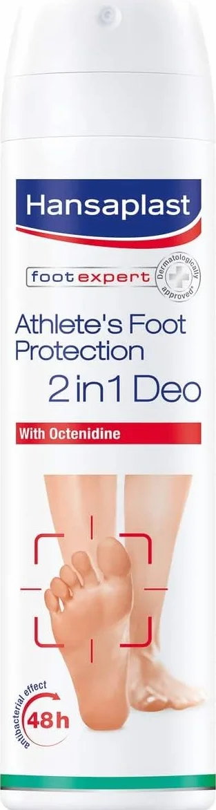 Hansaplast Deodorante 2 in 1 per Piedi 150 ml Antibatterico Spray