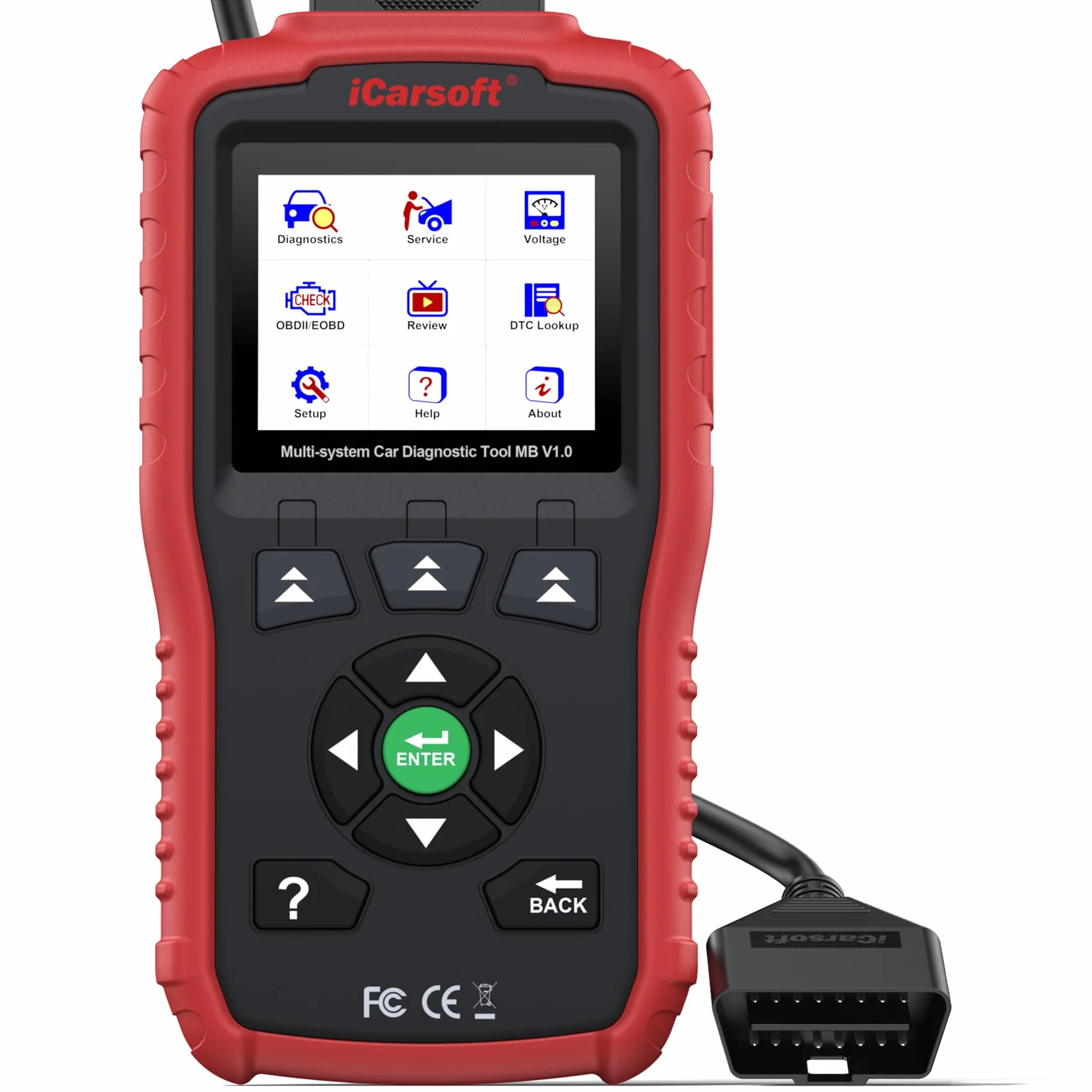 iCarsoft MB V1.0 OBD2 Diagnostica Auto per Benz Sprinter Smart, Diagnosi Tutti i Sistemi, Ripristino Olio, Calibrazione SAS, Test Batteria