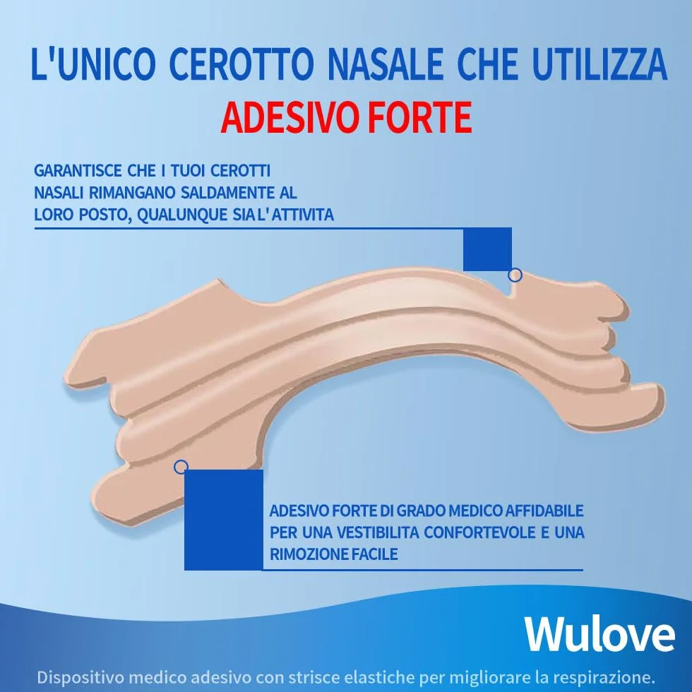 Cerotti Nasali Antirussamento 100 Pezzi 66x19mm per Facilitare la Respirazione