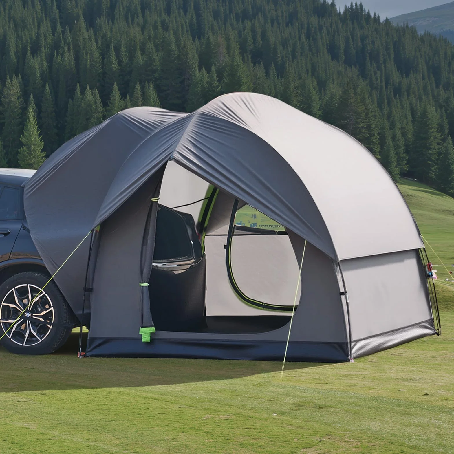 VEVOR Tenda da Campeggio per Auto SUV 240 x 240 x 215 cm Impermeabile PU2000 Design a Doppio Strato 5-8 Persone