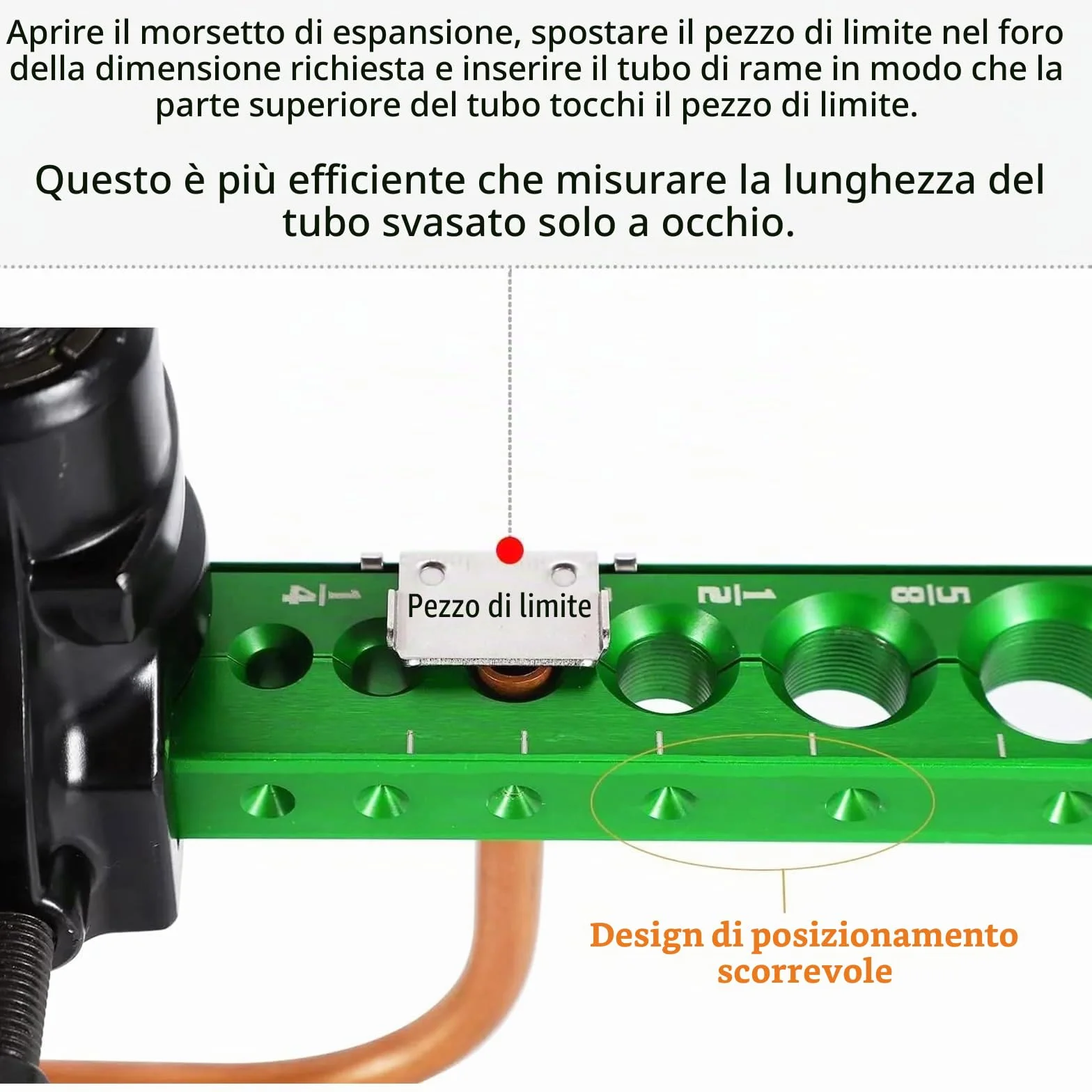 Cartellatrice per Condizionamento 5 in 1 Utensile Svasatura Tubi Rame 1/4"-3/4" 6-19 mm 45° Tagliatubi Sbavatura