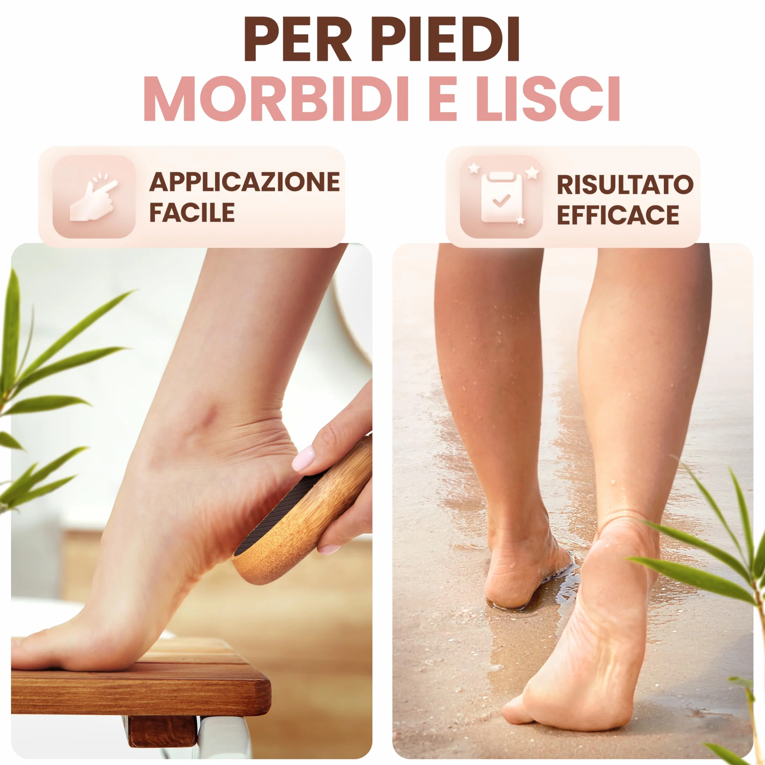 BAMBUA Lima per Piedi Professionale Effetto Anti-Calli Vetro Nano Pedicure Rimozione Calli (Nero)