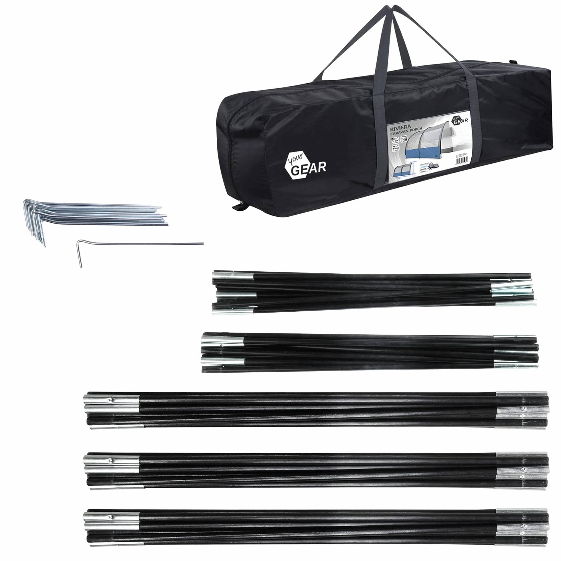 Tettoia per roulotte e camper Gear Riviera 4 misure 2-3,5m larghezza 260cm profondità protezione UV 50+