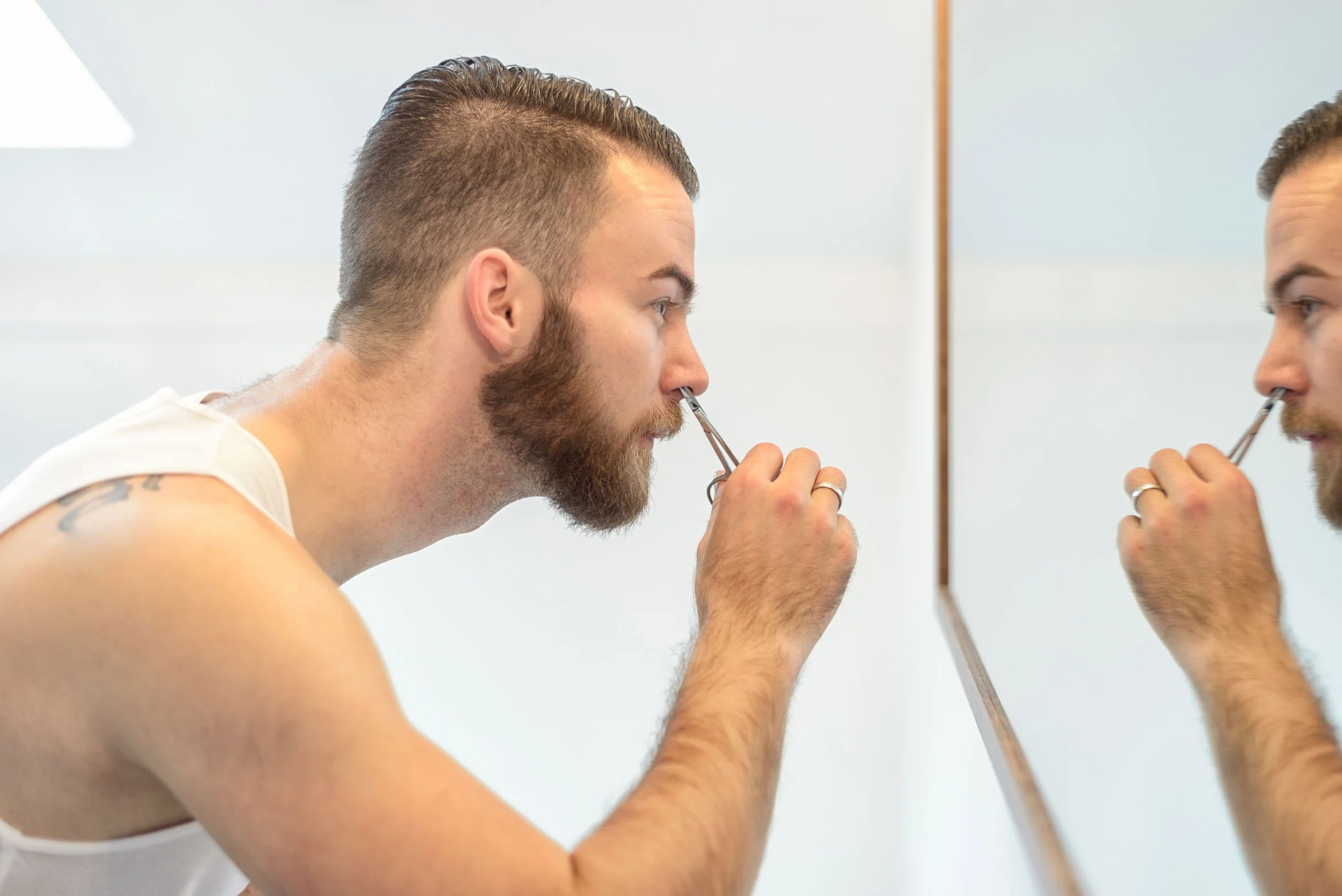 K-Pro Forbici per Naso Orecchio Barba Acciaio Inossidabile