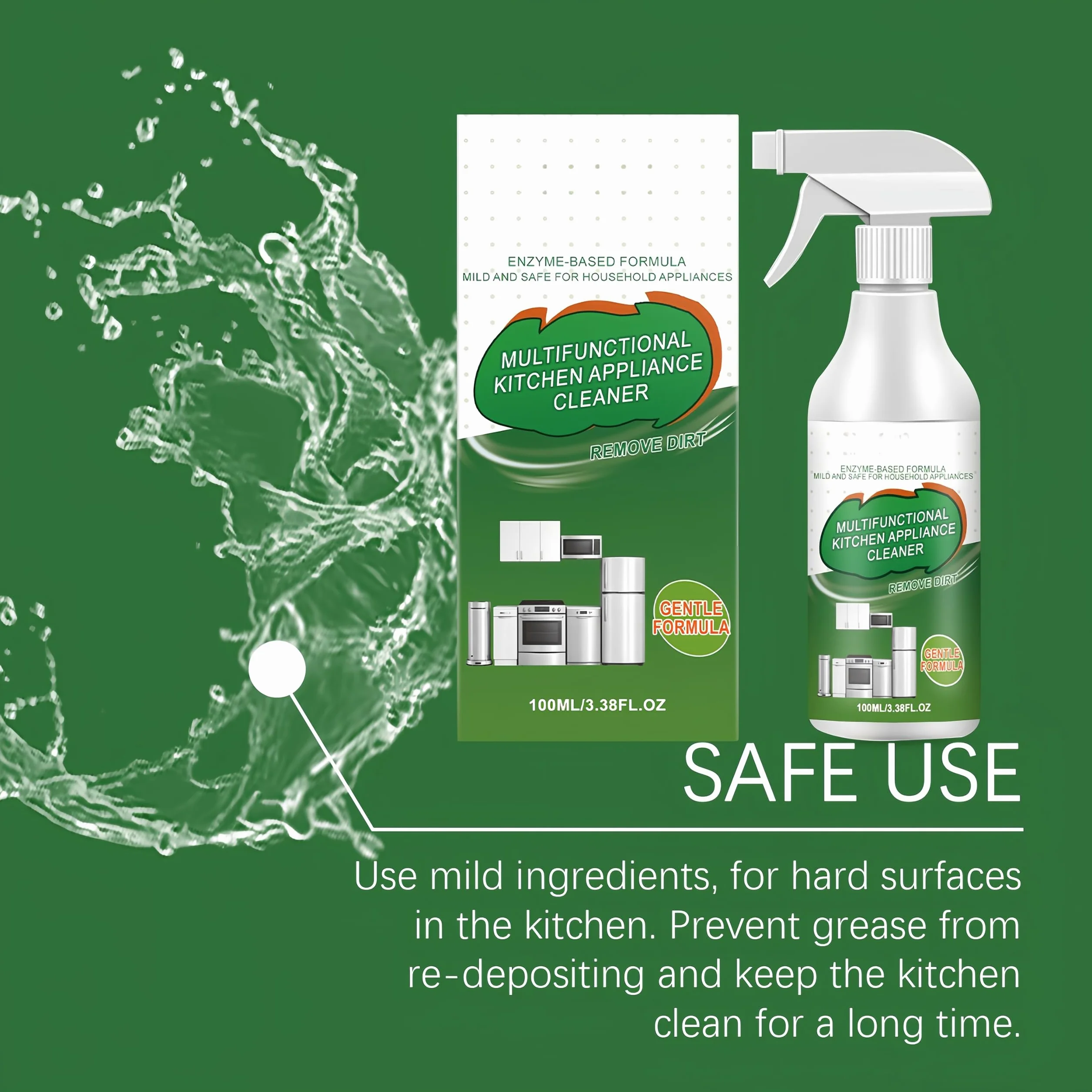 Detergente Schiumogeno Multiuso Spray 100ml per Forni Piani Cottura Cappe