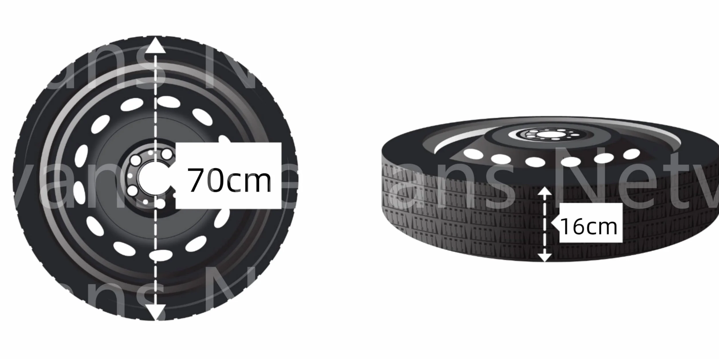 Kit Ruotino di Scorta 18" compatibile Nissan Qashqai 2014 con Cric