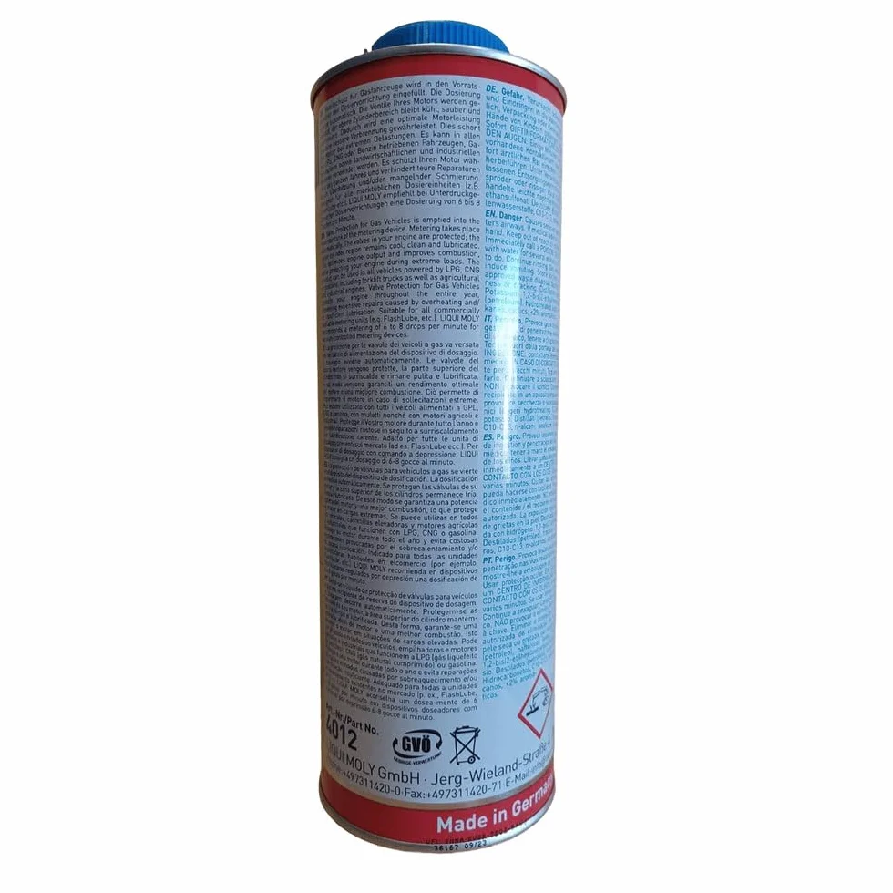 LIQUIMOLY 4012 Additivo Lubrificante per Valvole Gas Metano GPL 1 Litro