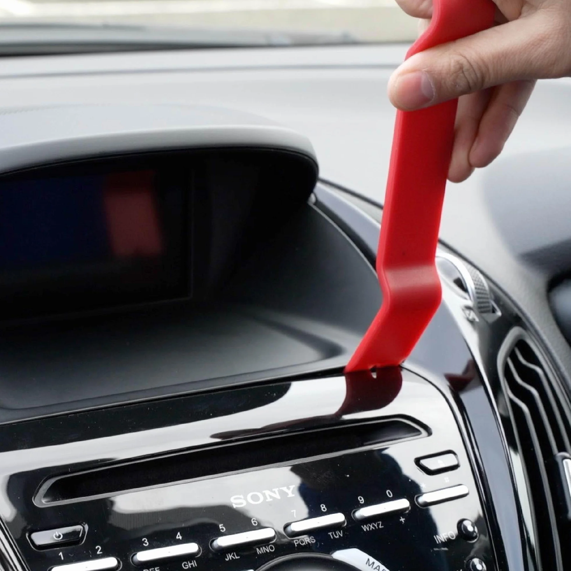 GADLANE Kit Smontaggio Plastiche Auto - 8 Pezzi Leve Plastica Smontaggio Auto, Kit Smontaggio Pannelli Auto, Strumenti Rimozione Radio e Console, Nylon Durevole, con Custodia per Auto e Barca