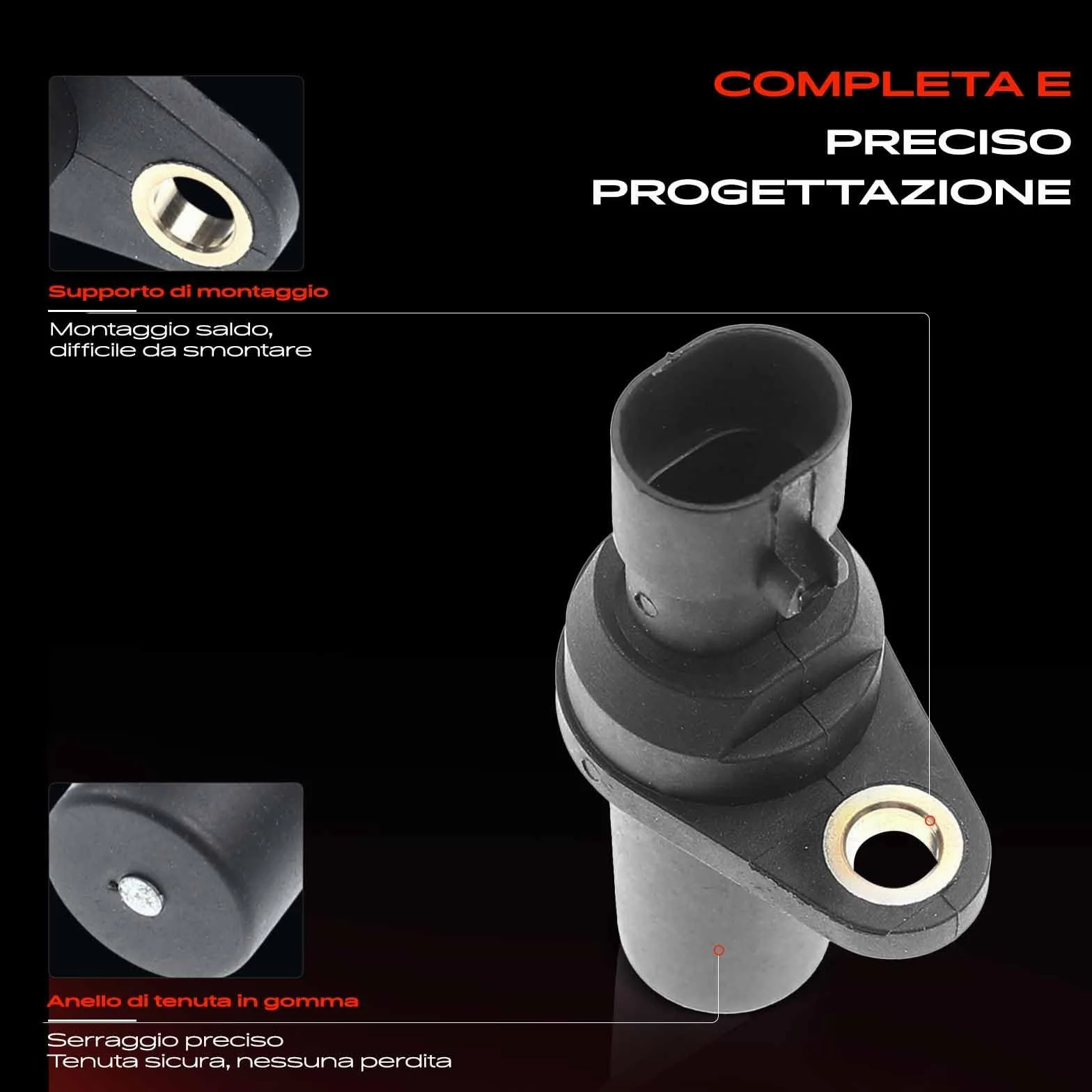 Frankberg Posizione dell'albero Motore Sensore dell'albero Motore 2-Poli Compatibile con 500 312 KA RU8 Punto Evo 199 169 Grande Punto 199 Replace# 55187380