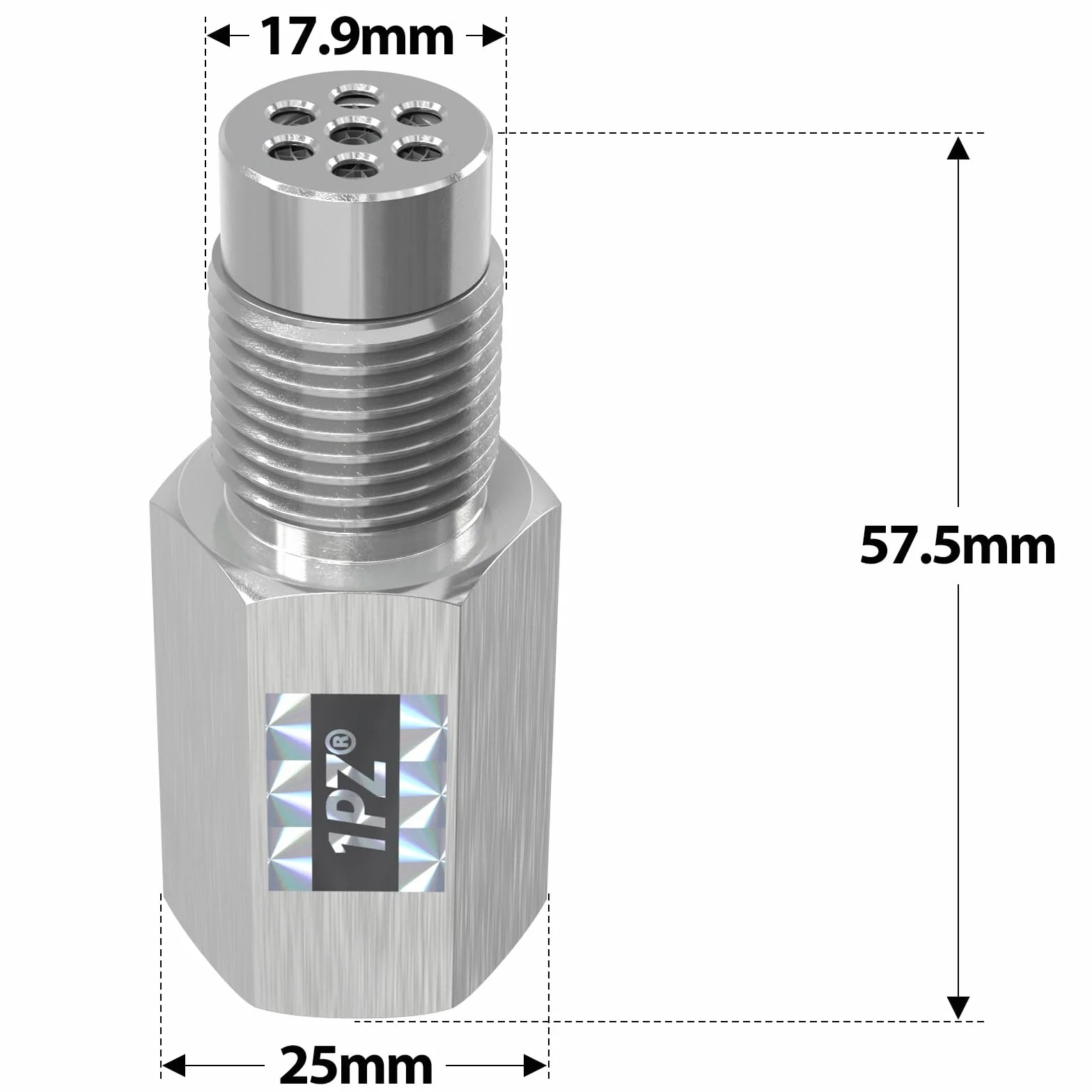 1PZ MI8-PI5 M18x1,5 Sensore Ossigeno Adattatore Distanziatore Estensore Auto Acciaio Inossidabile