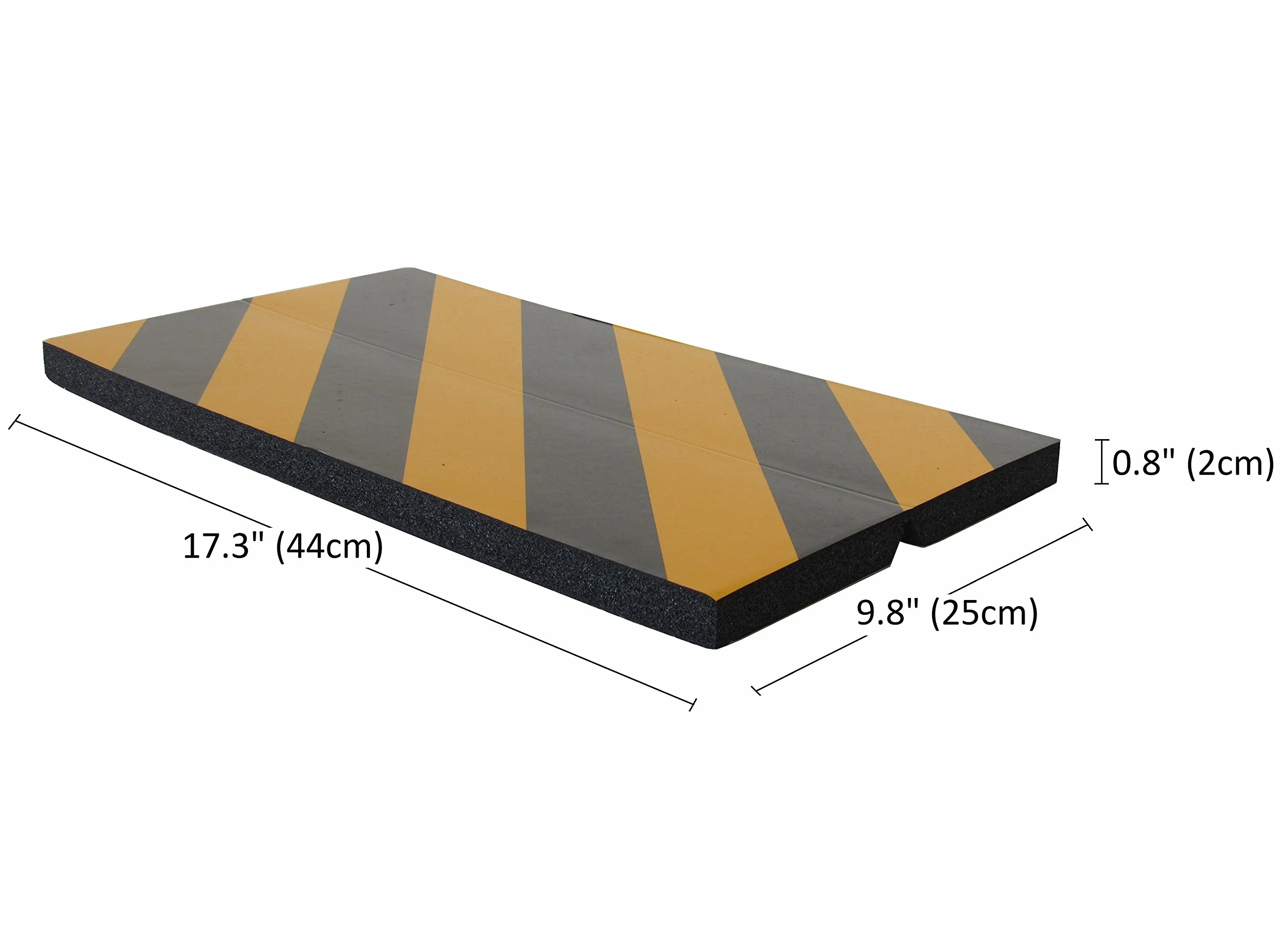 Flessibile Paracolpi Angolare Adesivi, per Protezione di Parcheggi e Magazzini, 44x25x2 cm, 4 pezzi (Nero Giallo)