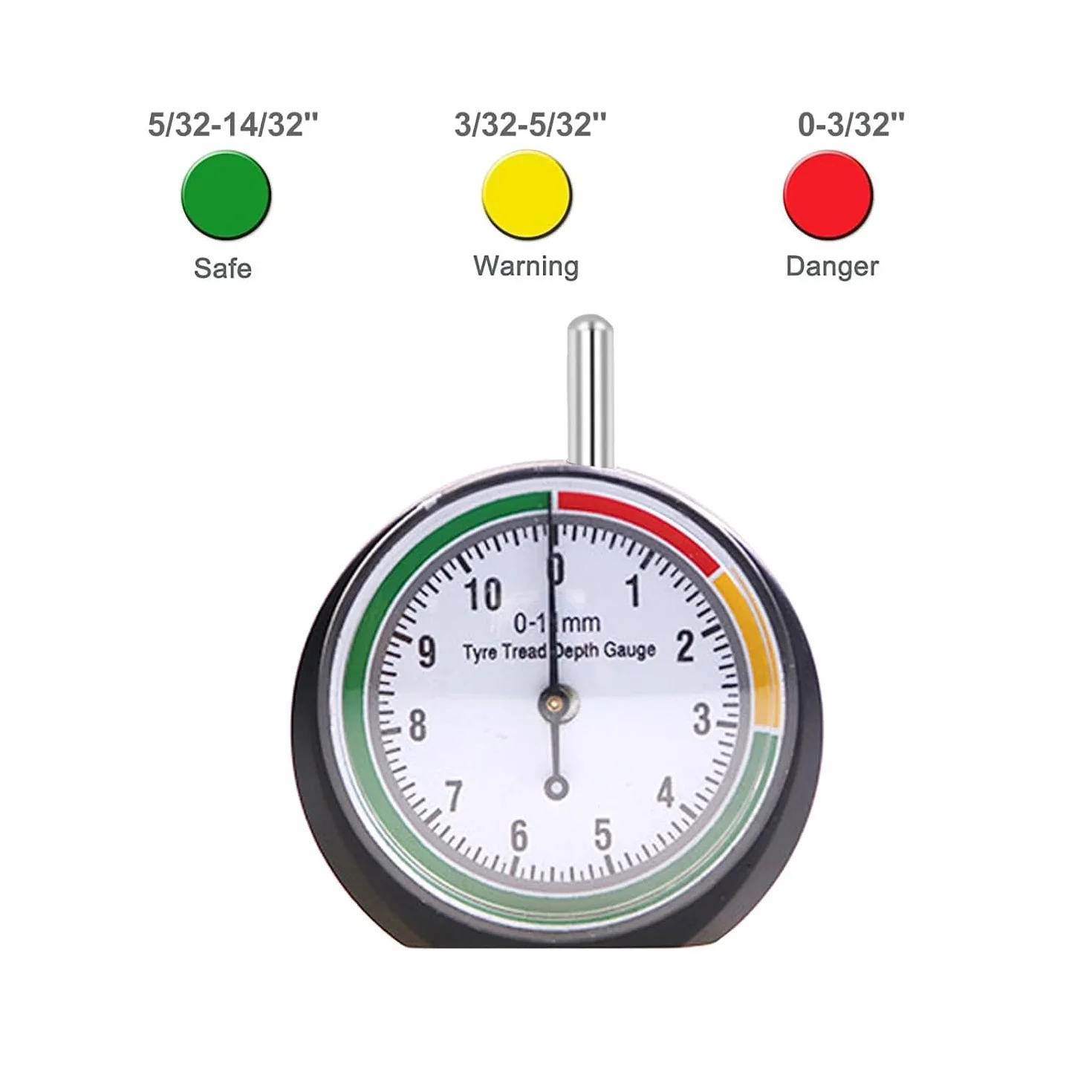 Misuratore di profondità battistrada Calibro 0-11 mm universale per pneumatici auto moto camion confezione da 2