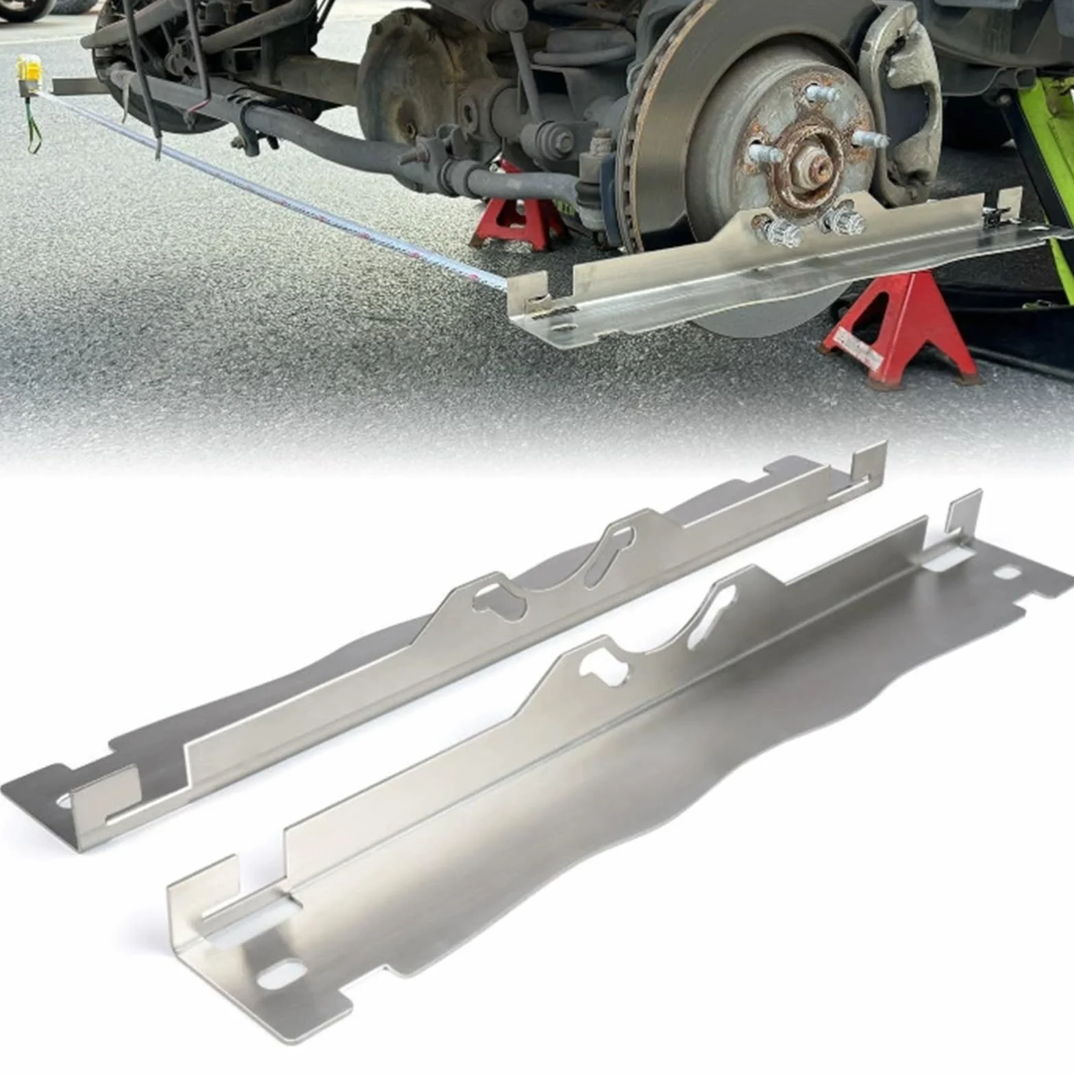 Attrezzatura per Allineamento Ruote in Acciaio Inossidabile Antiruggine per Auto SUV Camion Argento