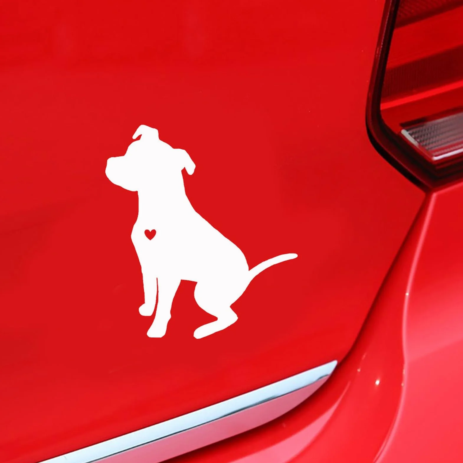 Adesivo riflettente per auto con cane pitbull in PET