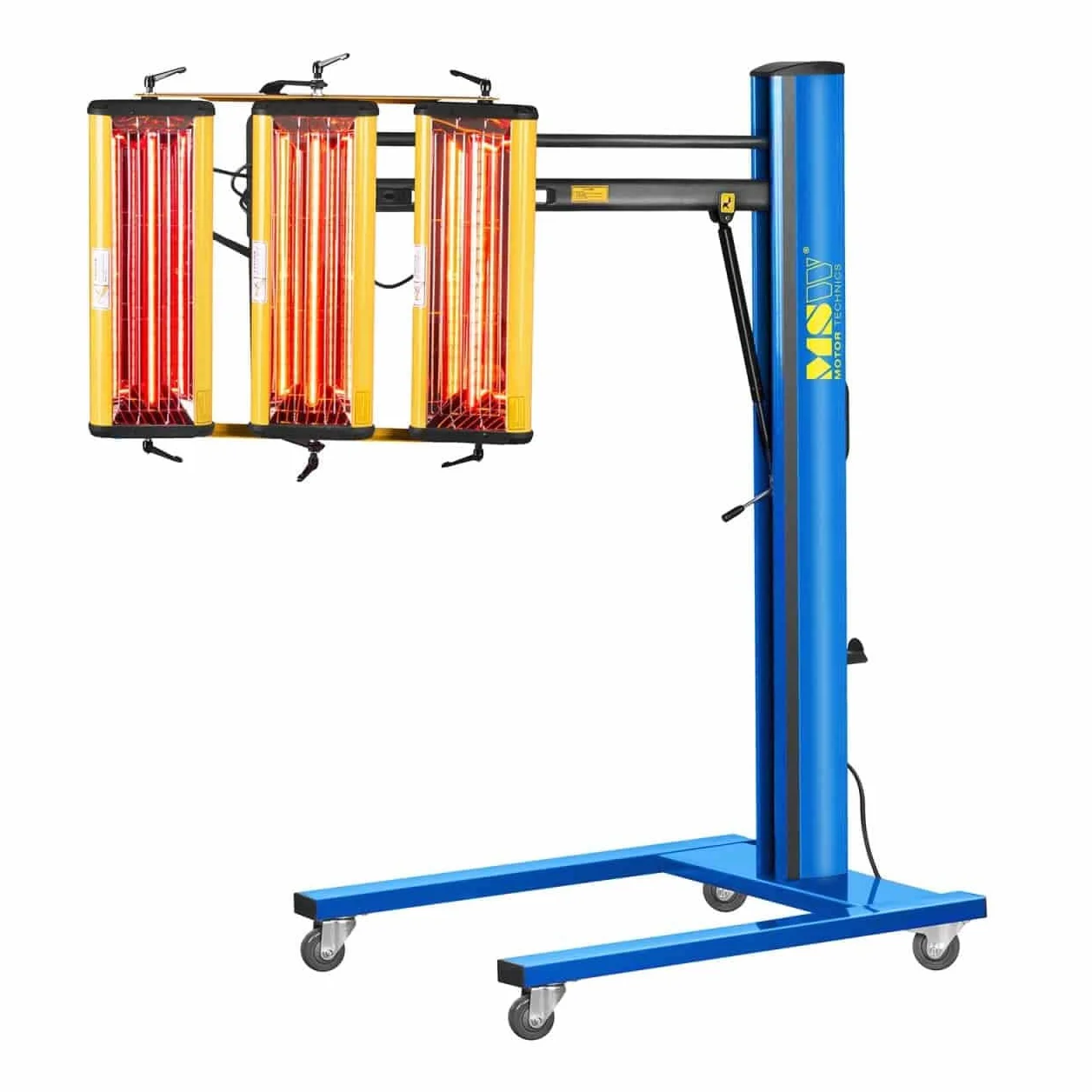 MSW IR-DRYER3000.2 Lampada Infrarossi per Carrozzeria Lampada per Carrozzeria (3300 W, 3 Pannelli, 40–100 °C, Superficie di Asciugamento 1200 x 1000 mm, Altezza Massima 265 cm, Timer 1–99 min)