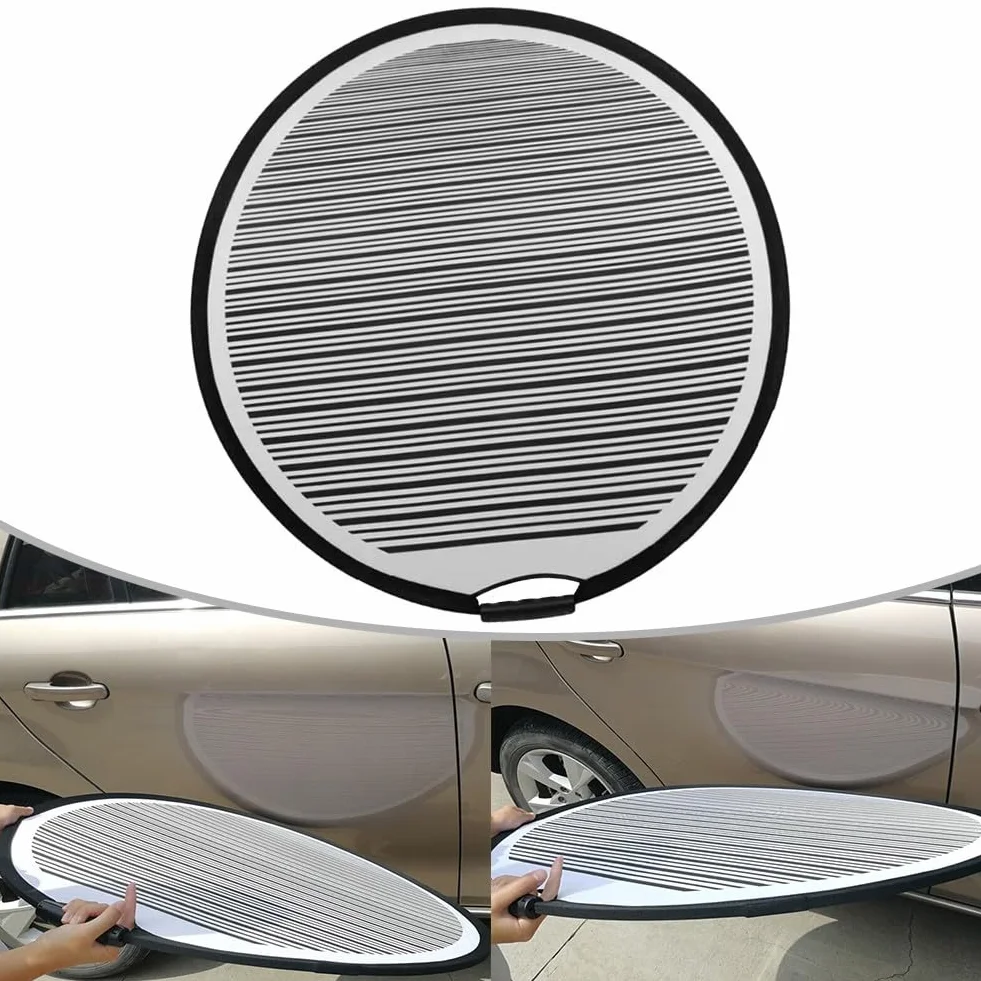 Pannello riflettente per ammaccature, 80 cm, circolare, strumento di riparazione per ammaccature, per la rimozione e il restauro di ammaccature senza vernice