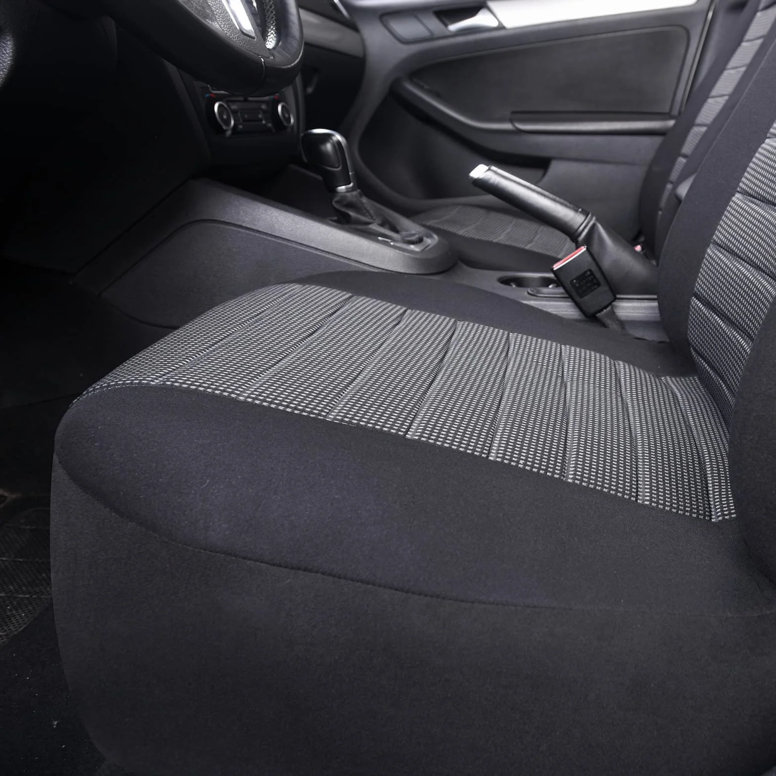 Coprisedili Anteriori Universali in Tessuto Con Schienale Alto Grigio per Auto Van SUV