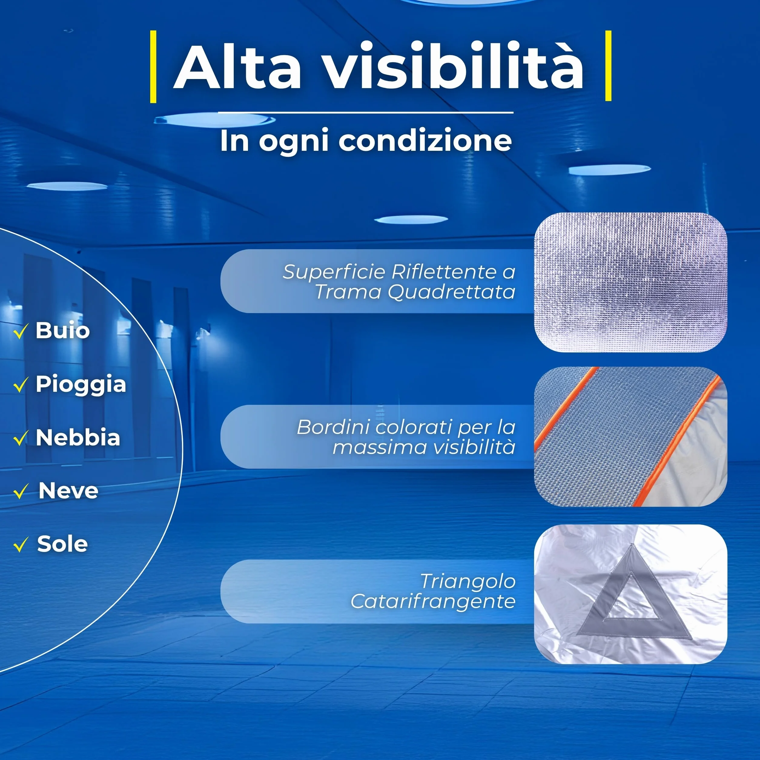 Goodyear Telo Antigrandine Auto Taglia M, Imbottitura 6mm Alta Protezione, Copriauto Esterno Impermeabile e Antigraffio, Tessuto Anti-UV, Cinghie Antivento, 440x165x119 cm, 4 Stagioni, Grigio/Nero
