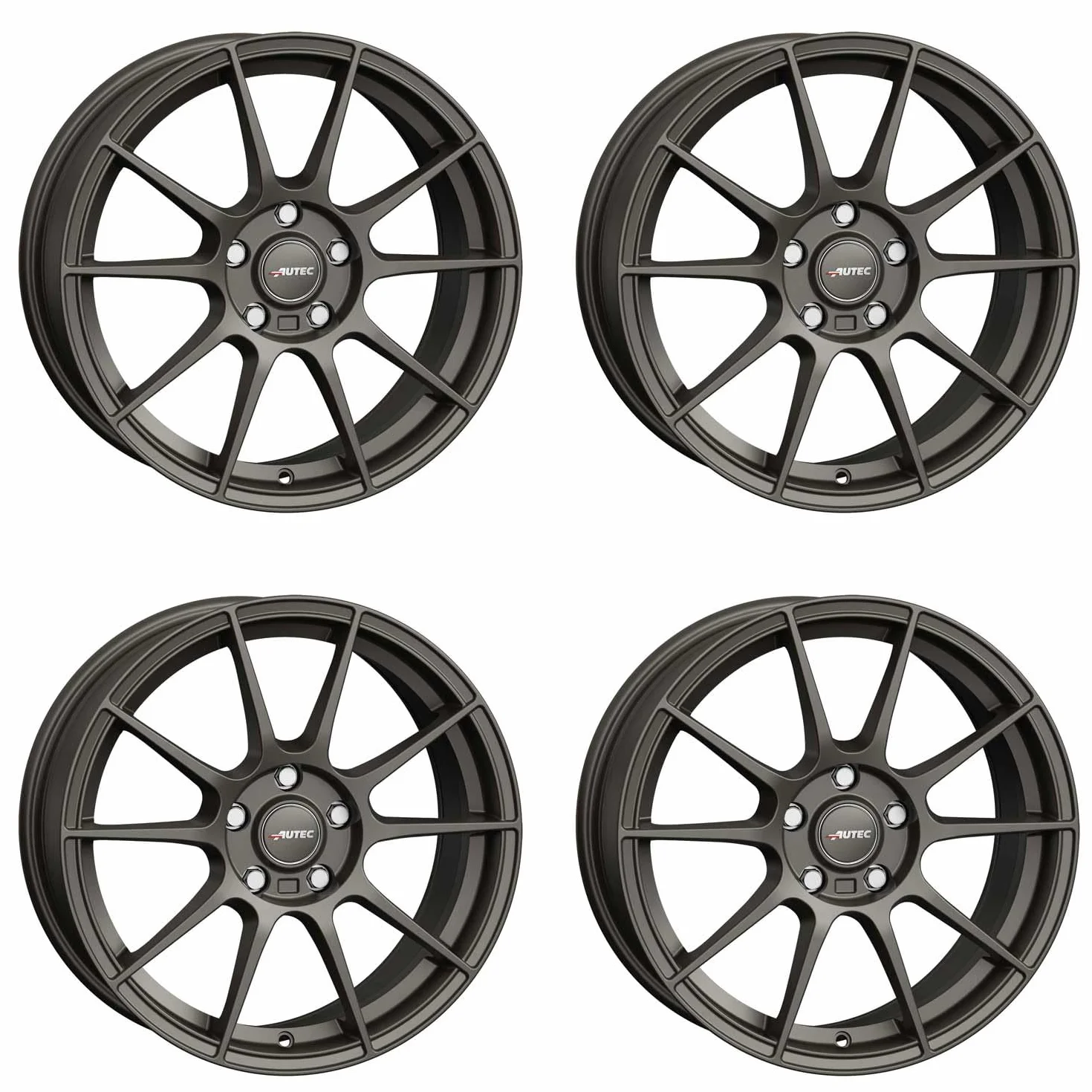 4x Cerchi AUTEC WIZARD 7.0x16 ET40 5x100 Gunmetal matt