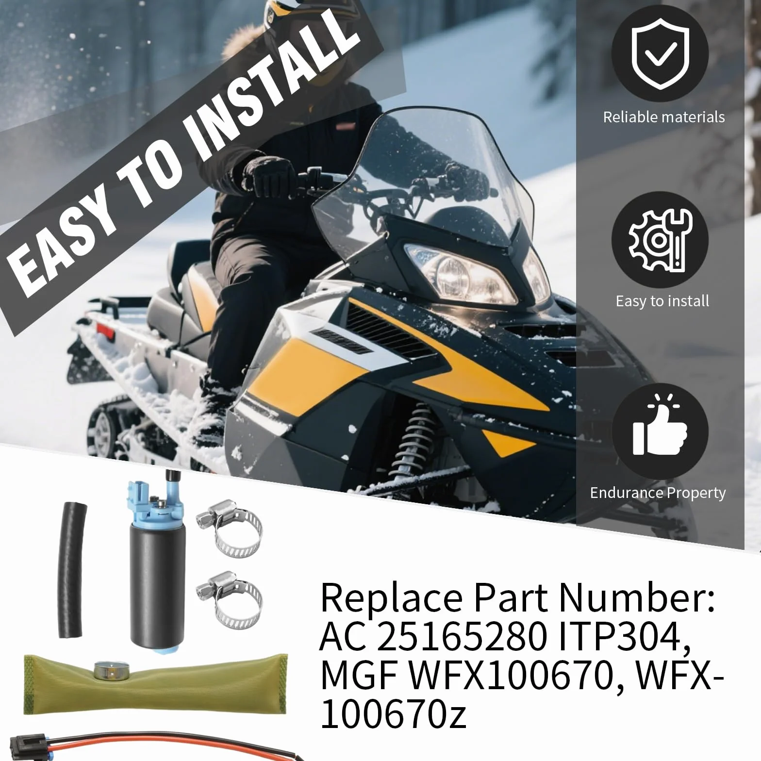MGF WFX100670 Pompa del carburante, ricambio per Opel Frontera 2.0i 2.4i 1991 1992 1993 1994 1995, sostituisce WFX100670z AC 25165280 ITP304
