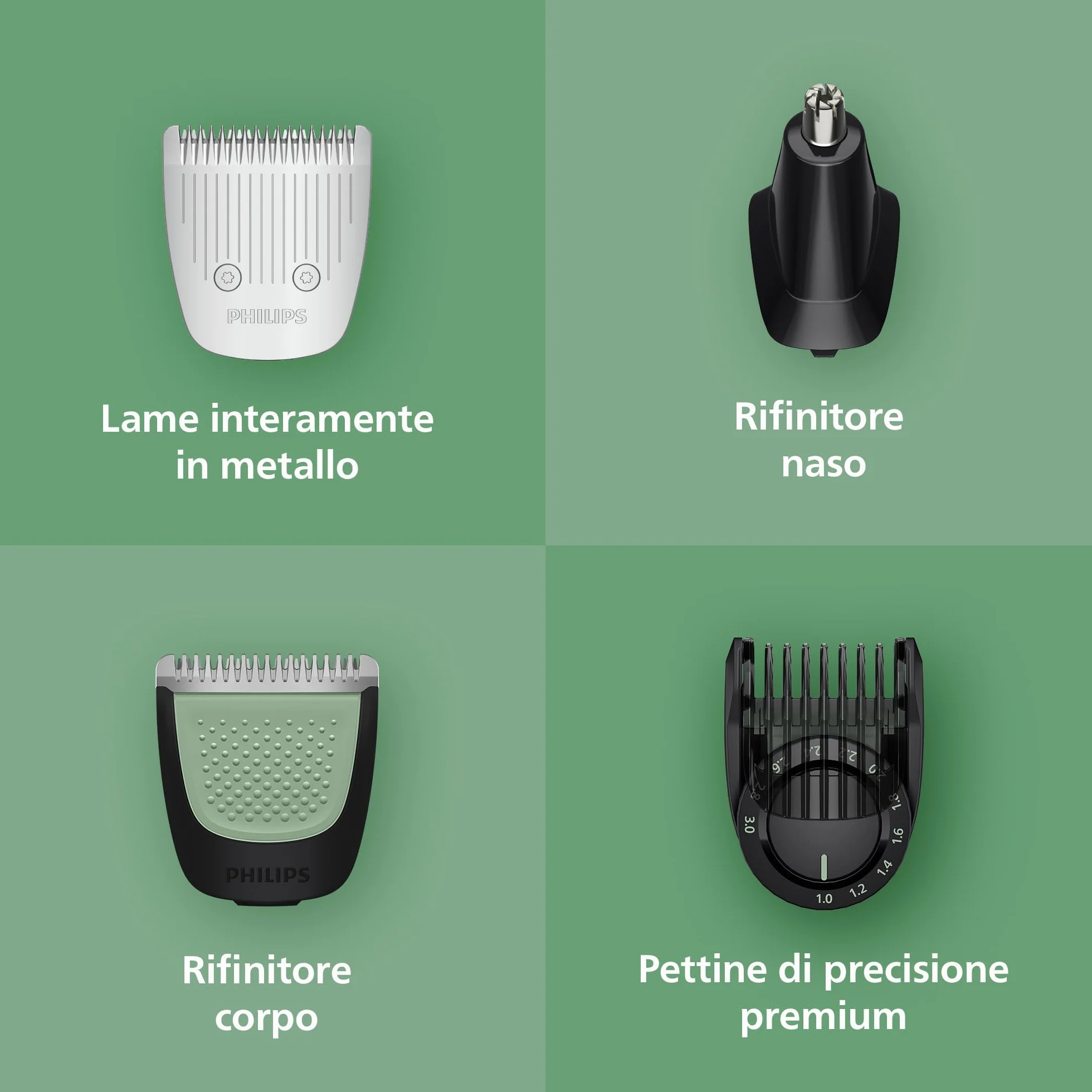 Philips Serie 9000 Multigroom 19 w 1 MG9556/15 - OneBlade Trymer do twarzy, głowy i ciała, 27 ustawień długości (0,2-20 mm)