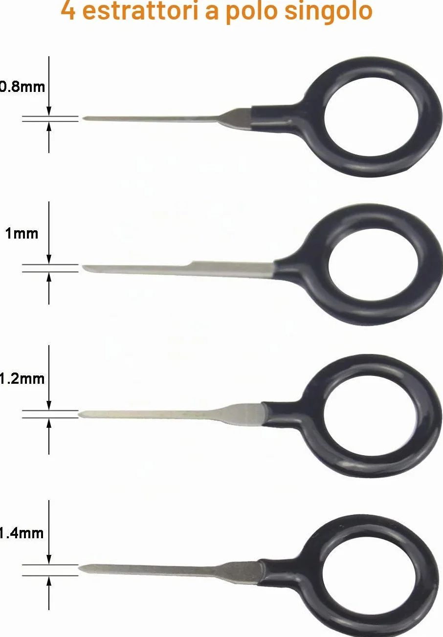 CESFONJER 11 Pezzi Strumenti di Rimozione Terminale, Pin Rimozione Cablaggio Terminale con Portachiavi per Auto, auto cablaggi elettrici crimpare connettore pin estrattore kit