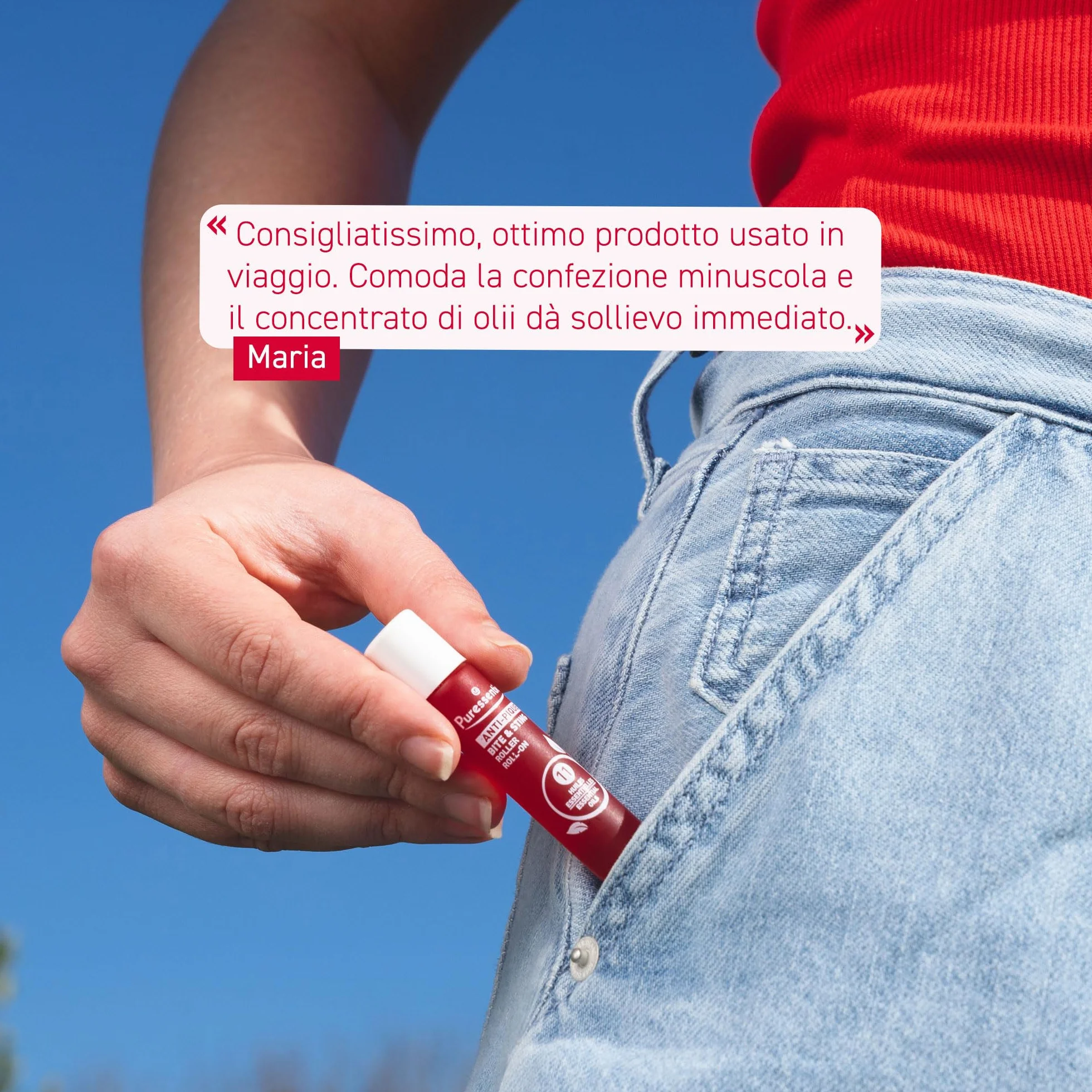 Puressentiel SOS Insetti Roller Multi-Lenitivo Bio 5 ml - Dopo puntura lenisce punture di insetti e vegetali