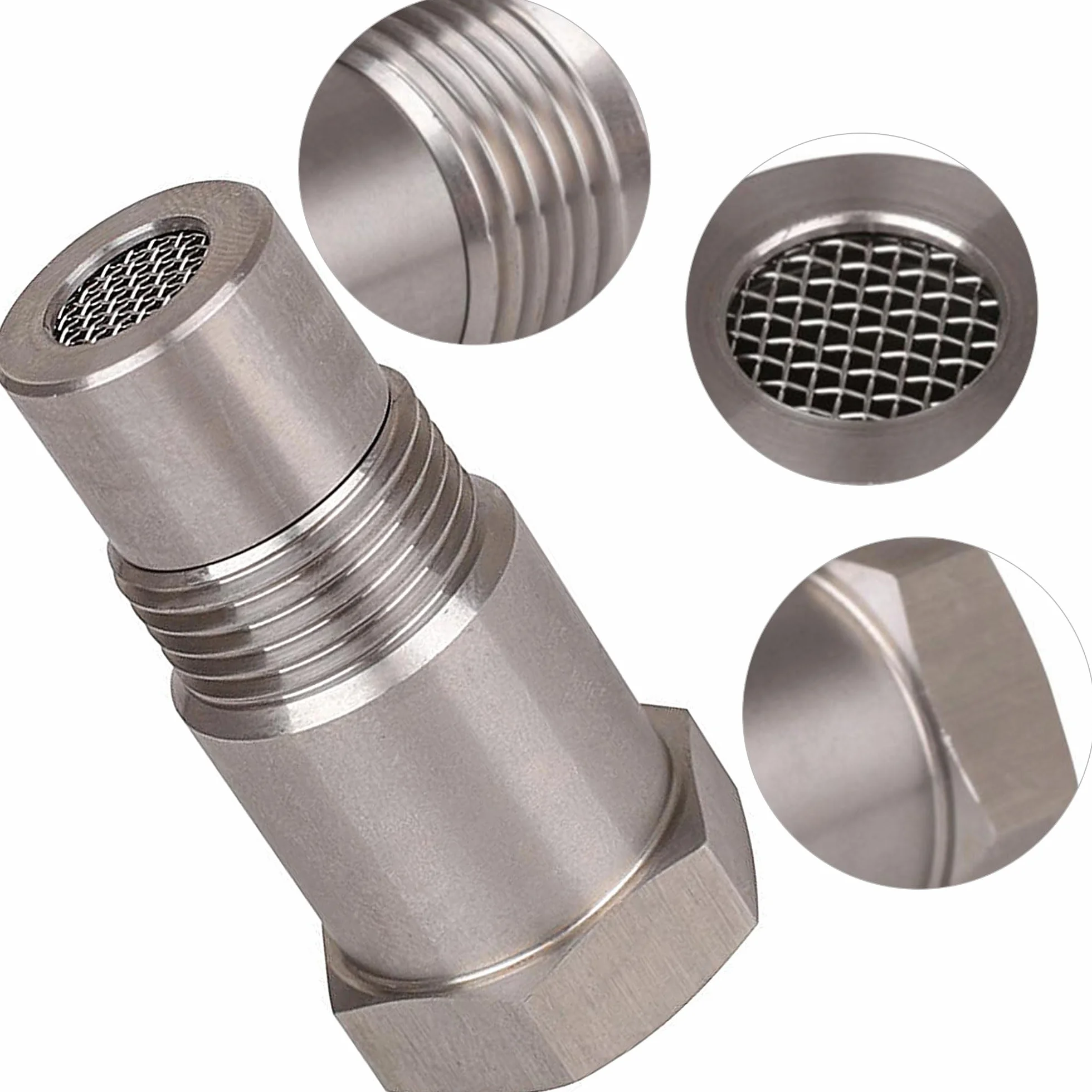 Emulatore Sonda Lambda 2 pezzi Prolunga Sensore di Ossigeno M18 x 1,5 mm Filtro O2 Adattatore 45 mm per Auto