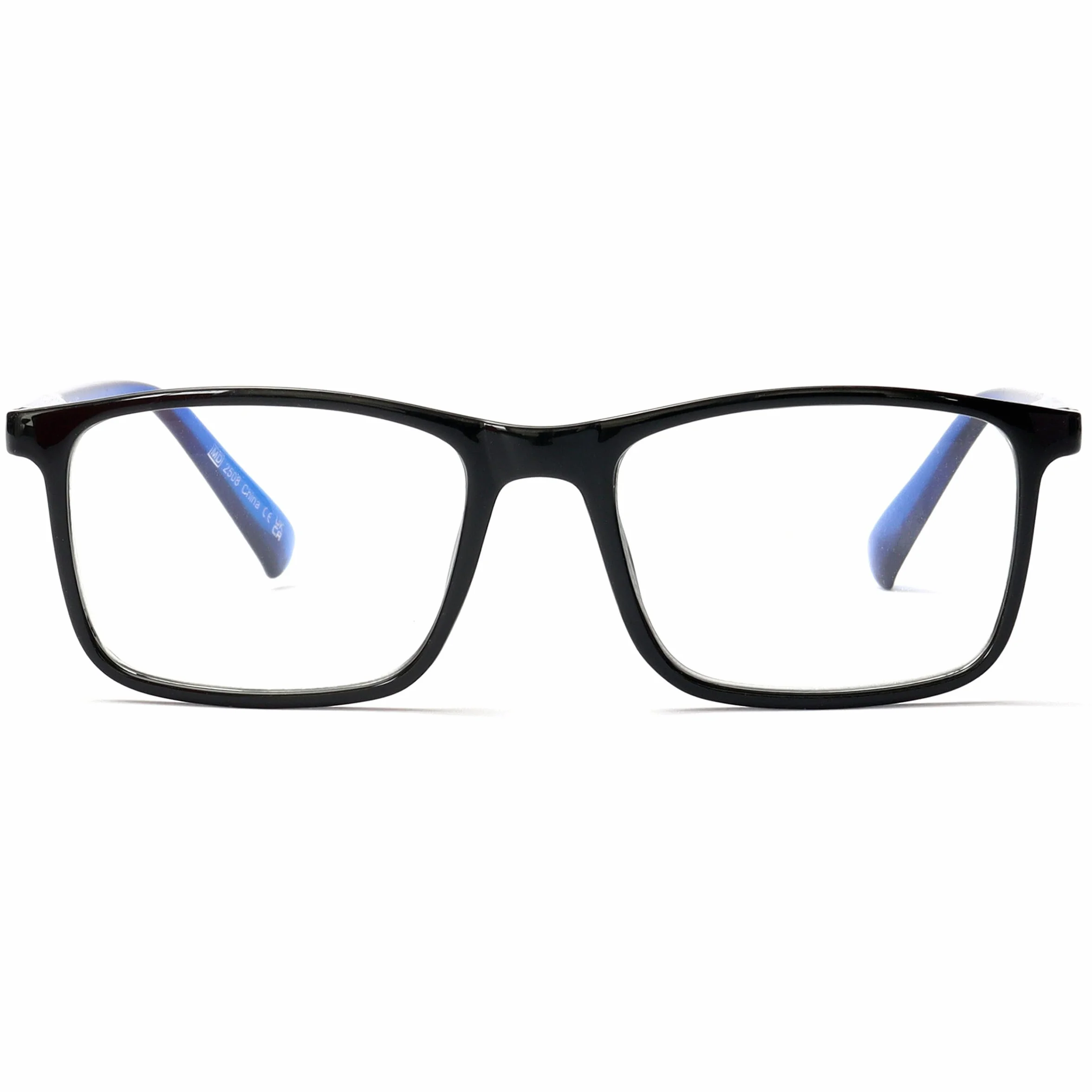 OPULIZE Ink 2 Pacco Occhiali Da Lettura Grande Nero Blu Uomo Donna Cerniere Molla RR4-1 +2,50