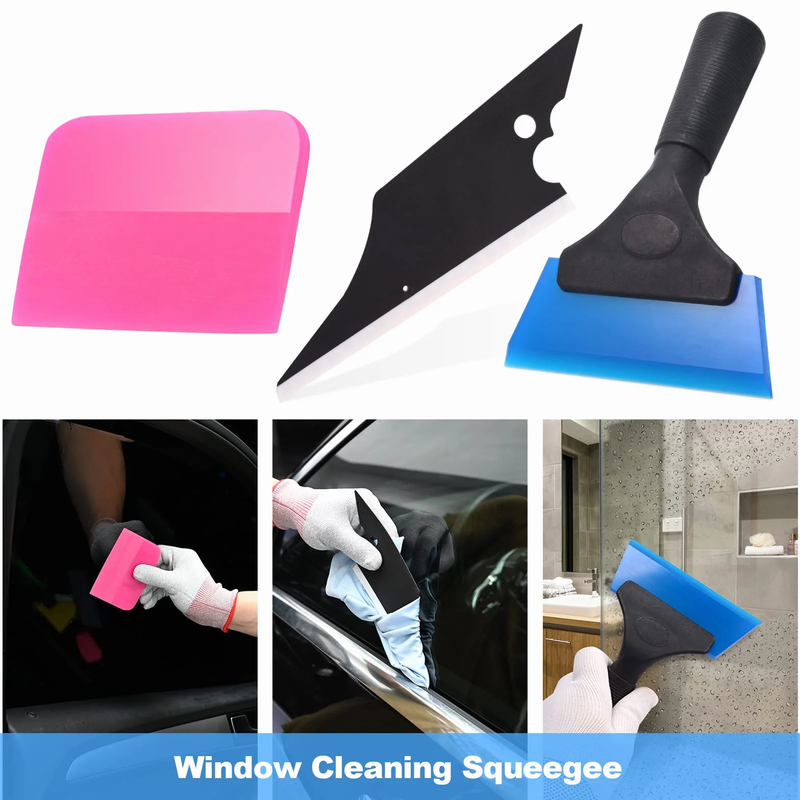 EHDIS Kit Vinile Applicazione Adesivi Auto, per Pellicola per Installazione Pellicole Auto Cellulare DIY, Film per mobili, Kit Pellicola di Alta qualità con Taglierino Professionale e Spatole