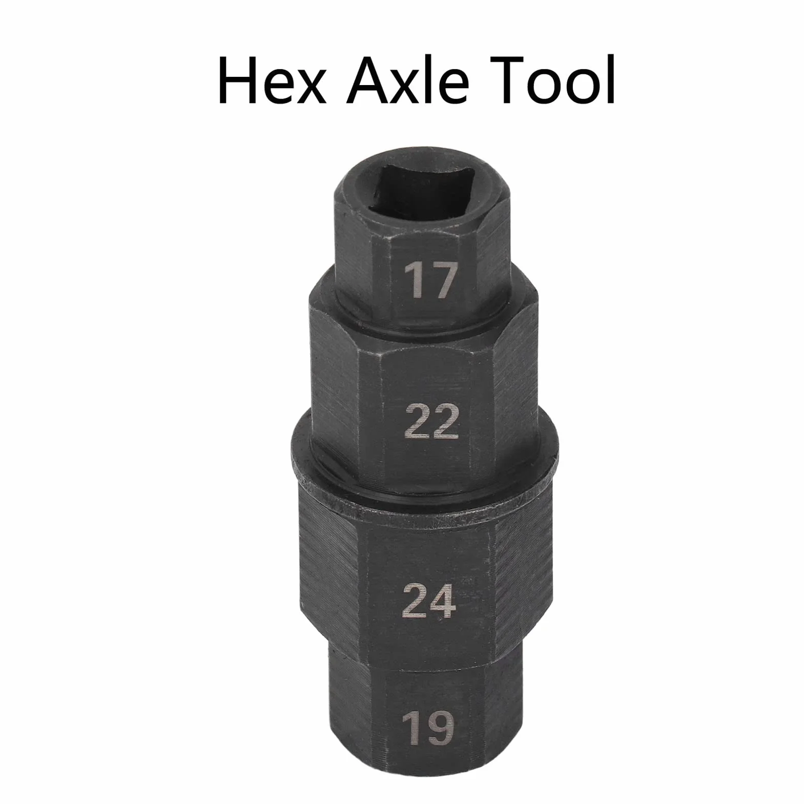 Chiave a bussola per asse esagonale 17 19 22 24 mm Nero moto