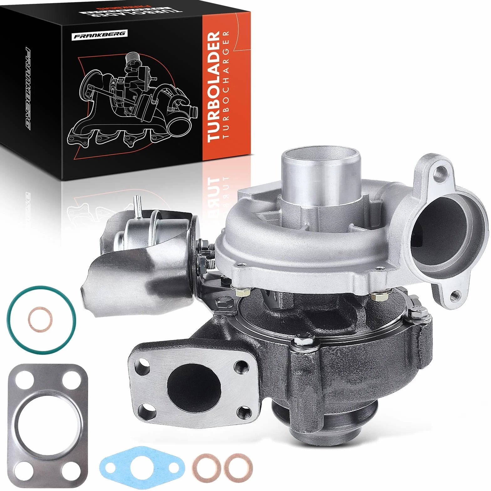 Frankberg Turbocompressore a gas di scarico Diesel Compatibile con Berlingo Multispace B9 1.6L C-Max DM2 1.6L C4 Grand Picasso I UA 1.6L M.i.n.i R56 1.6L C30 533 1.6L Replace# 9663199280