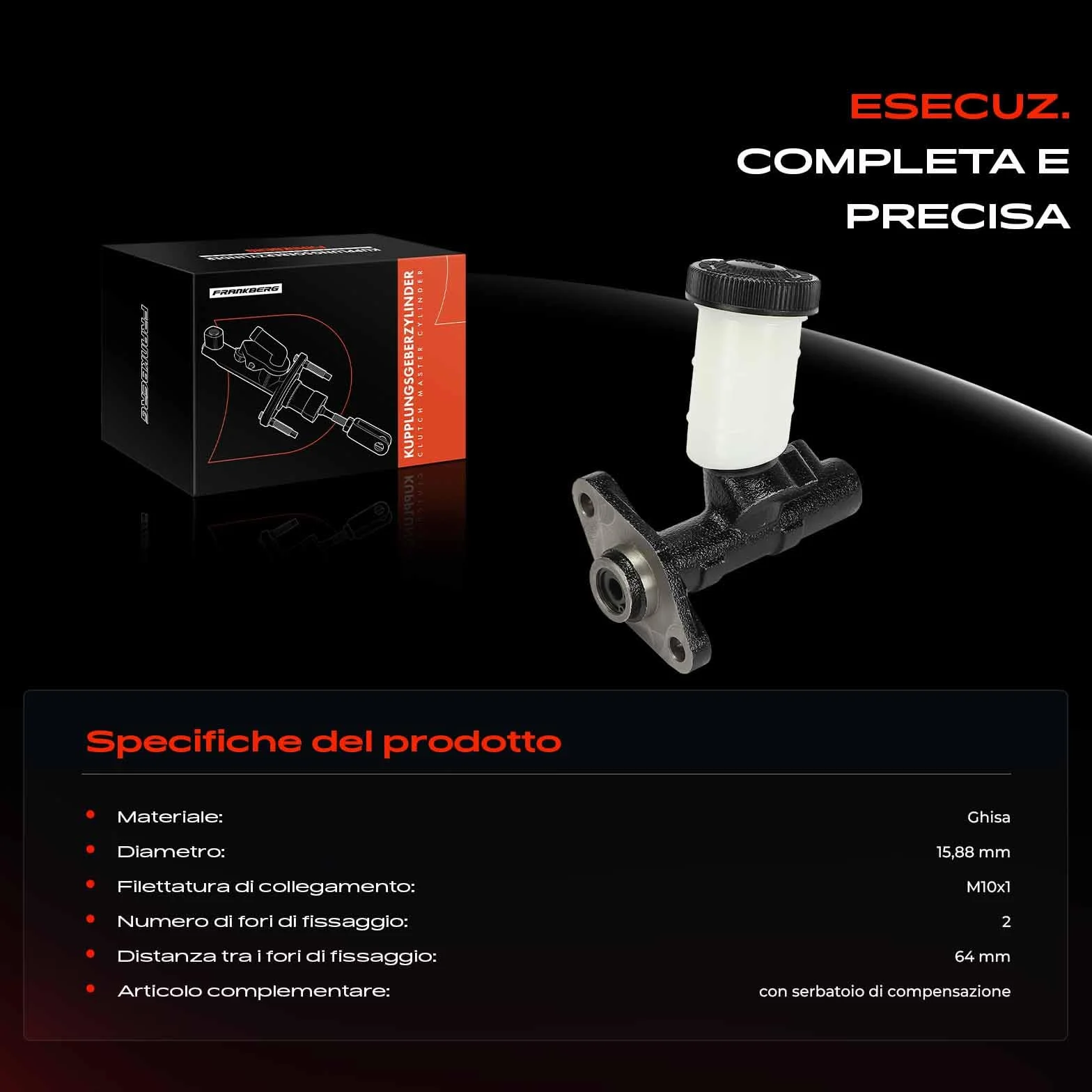 Frankberg Cilindro frizione cilindro frizione Compatibile con MX-5 II NB MX-5 I NA Replace# NA0141400,CM119895
