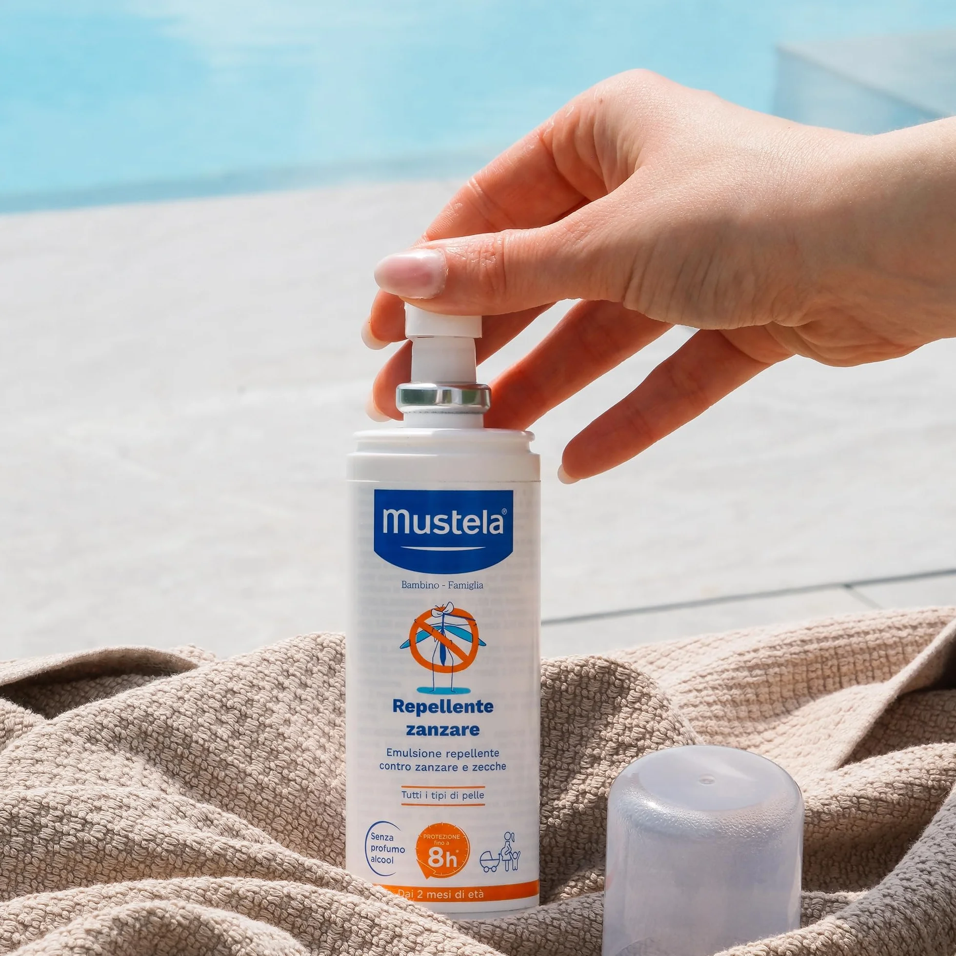 Mustella Repellente Zanzare Viso e Corpo 100ml Neonati 2 Mesi Bambini Famiglia Gravidanza