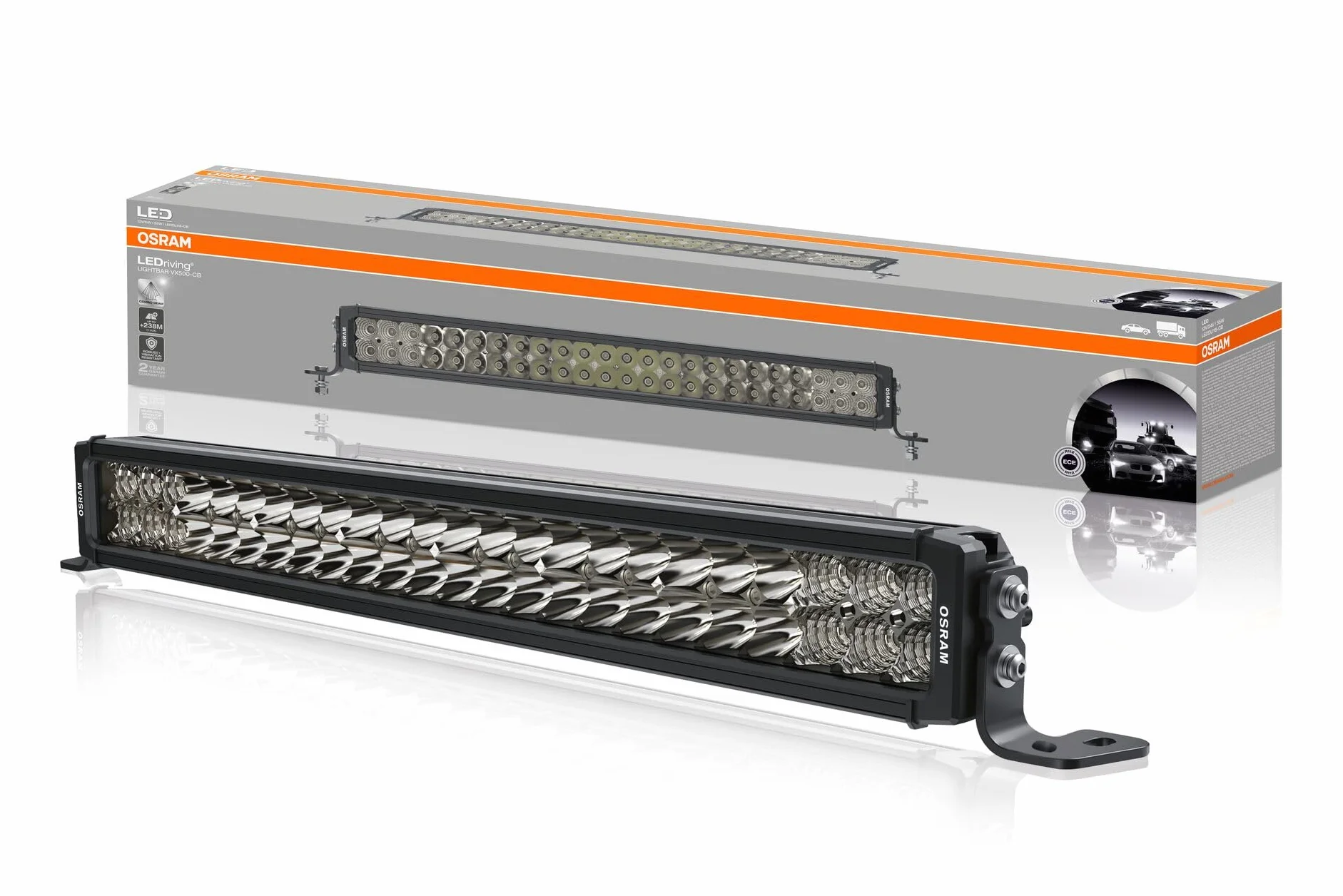 OSRAM LEDriving LIGHTBAR VX500-CB, luci di posizione a LED per illuminazione da campo vicino e lontano, combo, 4100 lumen, fascio luminoso fino a 238 m, barra luminosa a LED 12V / 24V