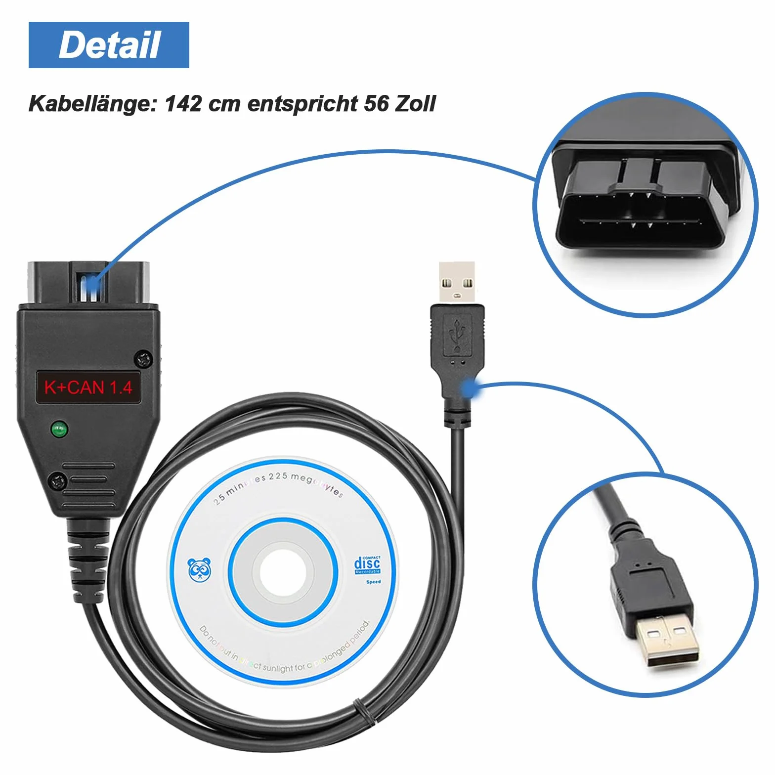 K CAN Commander v1.4 OBD Scanner for VAG/Audi/Skoda/SEAT/Nissan Compatible with K+CAN Commander 1.4 ECU Programming Tool
