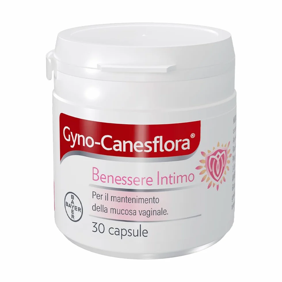Gyno-Canesflora Benessere Intimo Integratore Orale Donna Lactobacilli Vitamina B2 Probiotici Flora Intima Vaginale 30 Capsule